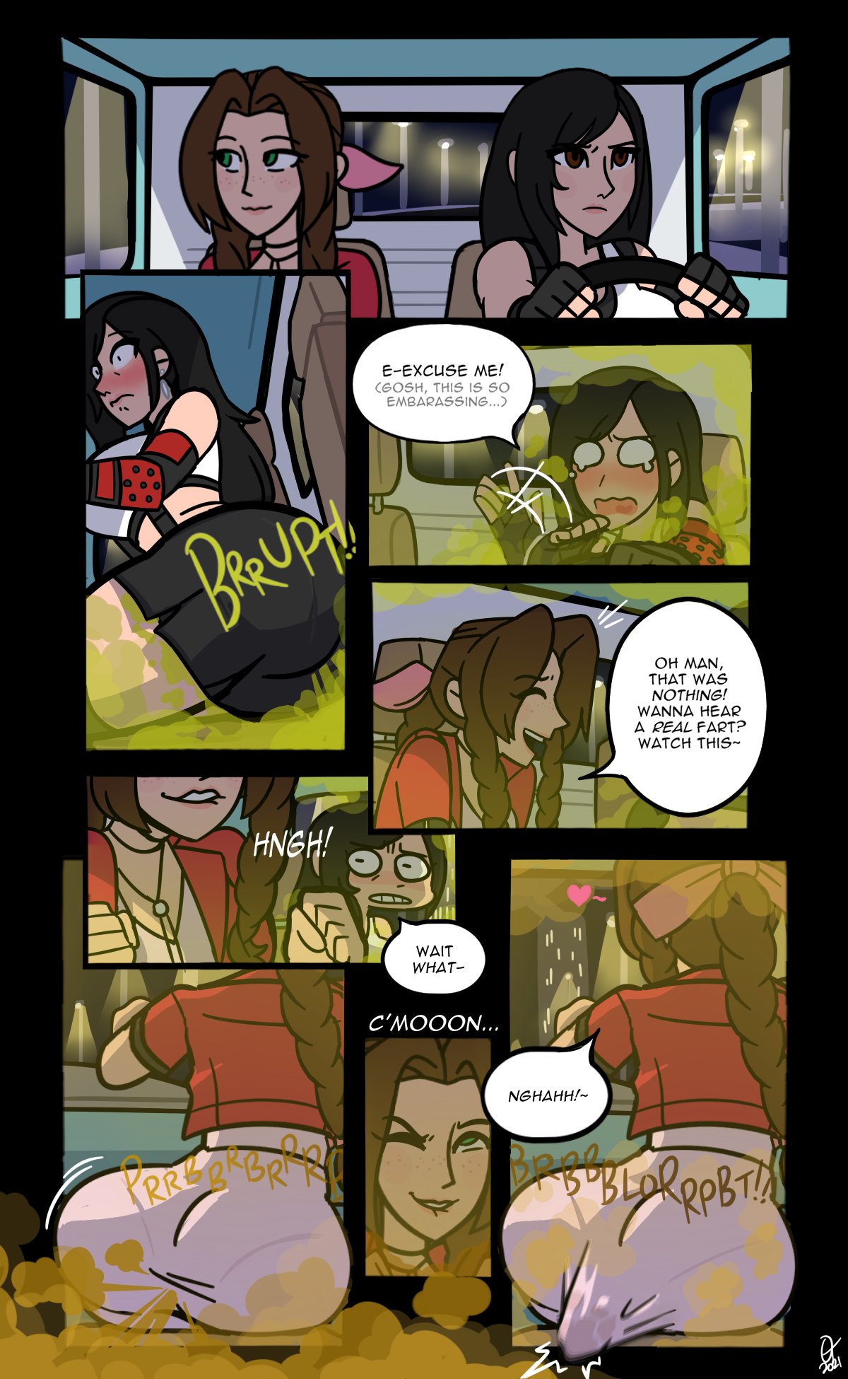 Aerith and Tifa Car "Accident" page 1 full