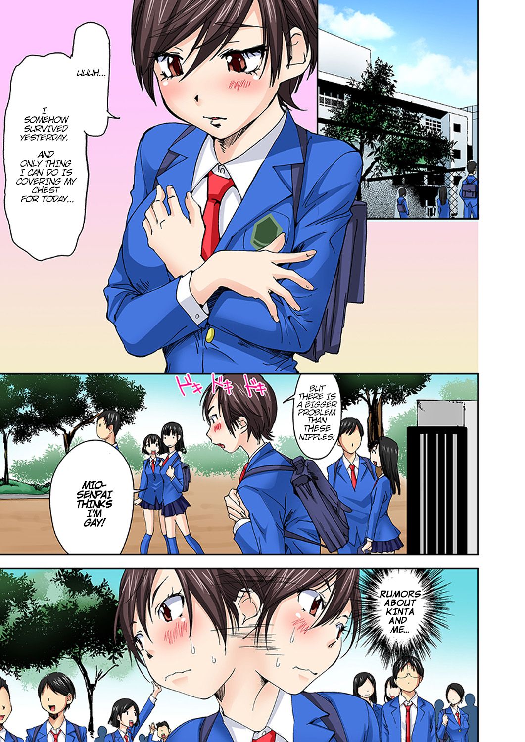 Nyotaika Suieibu ~Ikutabi Onna ni Nacchau Ore no Karada | Nyotaika Swim Club ~I Turn into a Girl When I Cum!~Partial 3-4 page 9 full