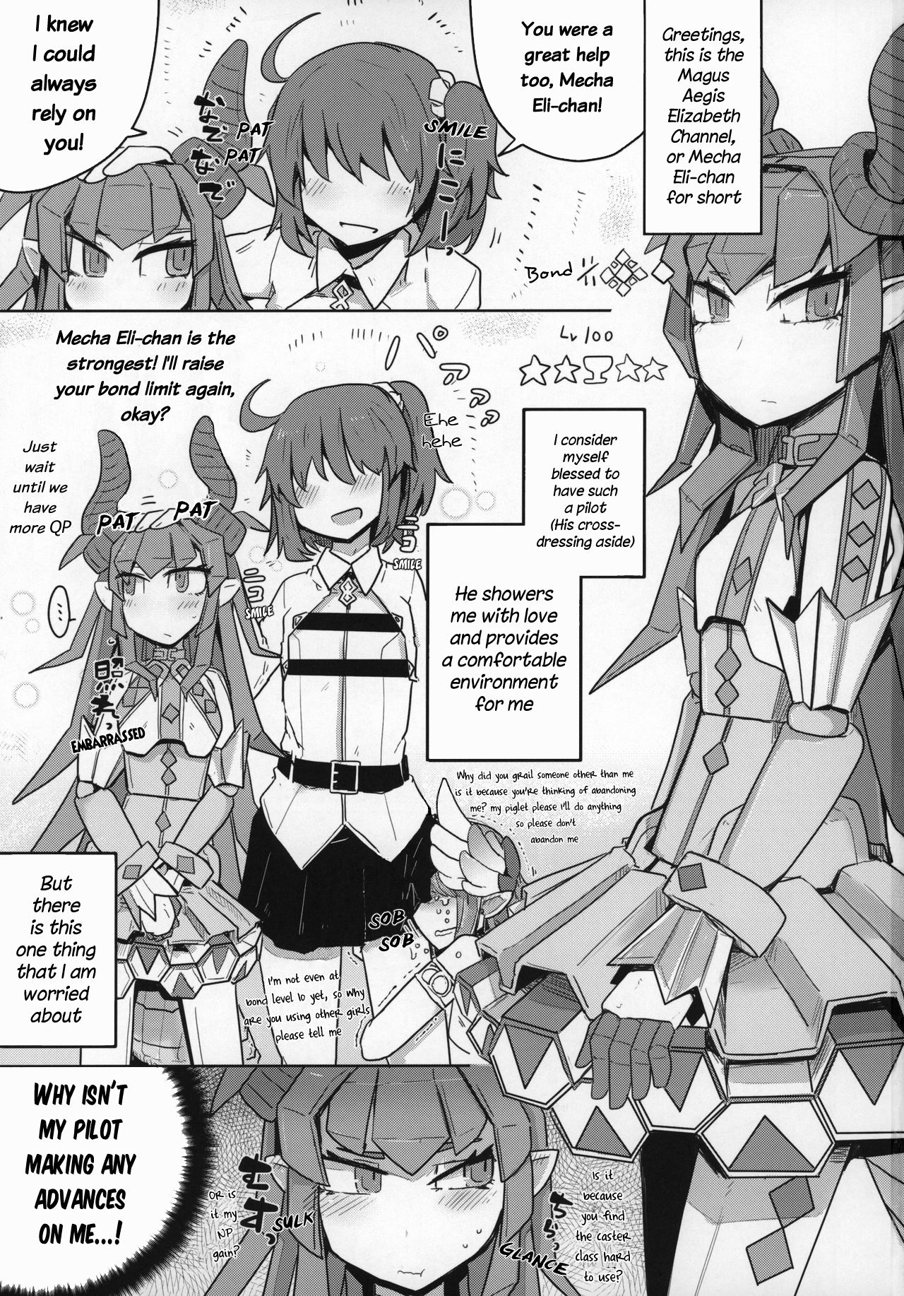 Koisuru Mecha Eli-chan to Josou Master | Lovestruck Mecha Eli-chan and Her Cross-dressing Master page 2 full
