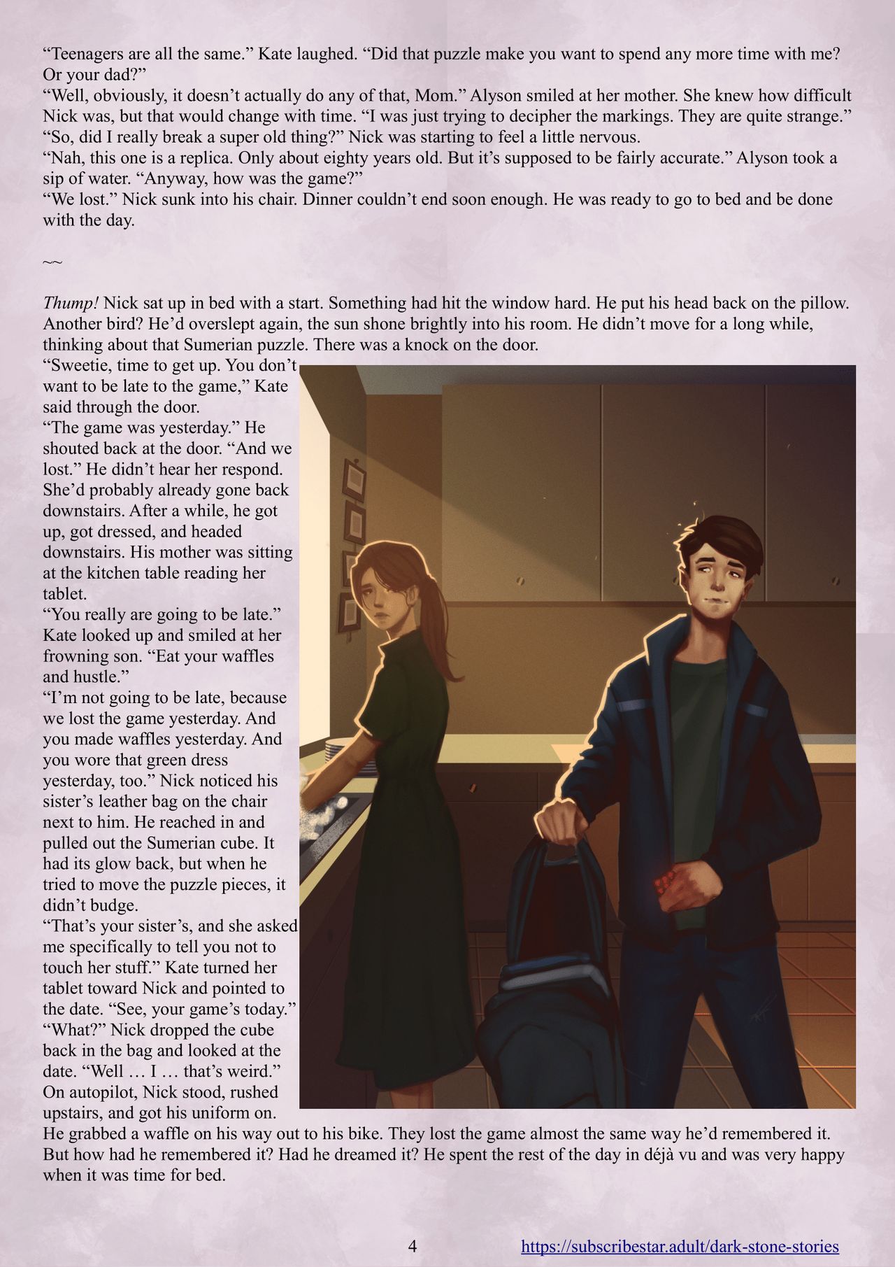 Enki's Puzzle Chapter 1: Dark Stone Stories page 5 full