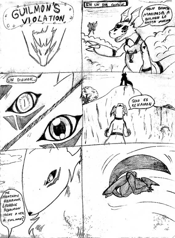 La Violacion de Guilmon page 1 full