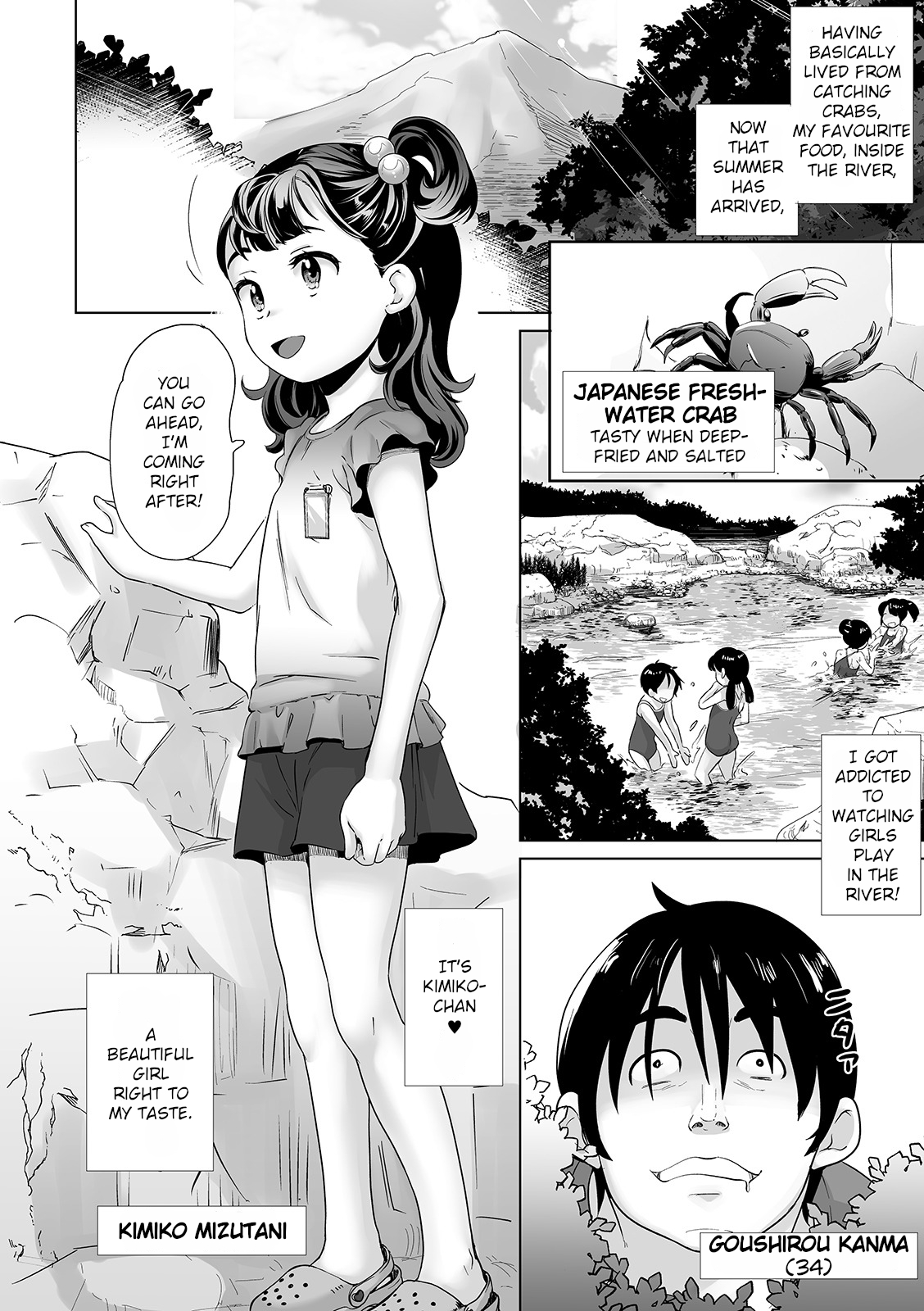 Fushinsha Koudou - Shuryou Kaikin!! Kawabe no Shoujo-tachi | A Suspicious Person's Actions -The Hunt Is On!! For The Girls On The Riverside- page 2 full