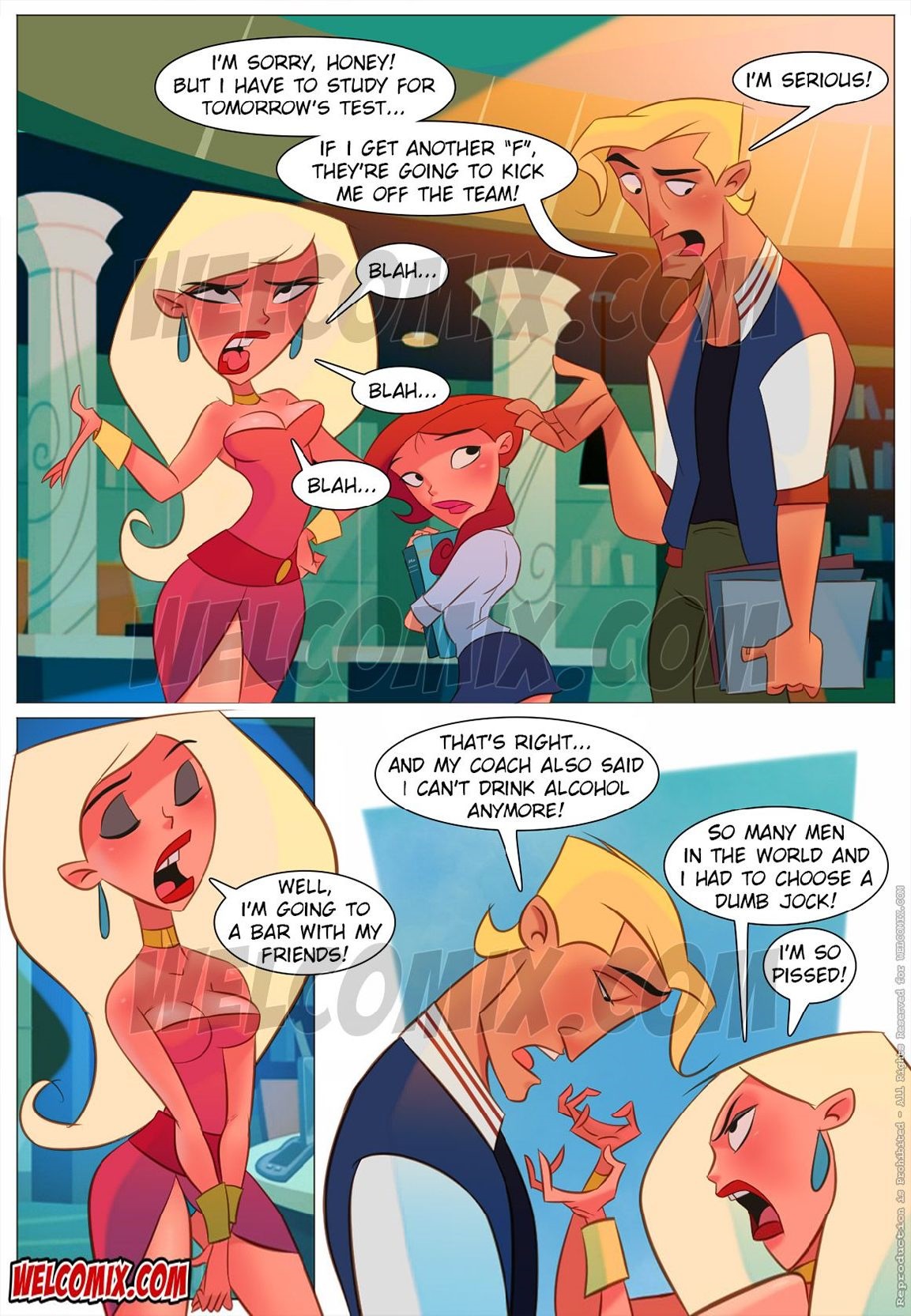 College Perverts  - 4 - Lust in the library - english page 2 full