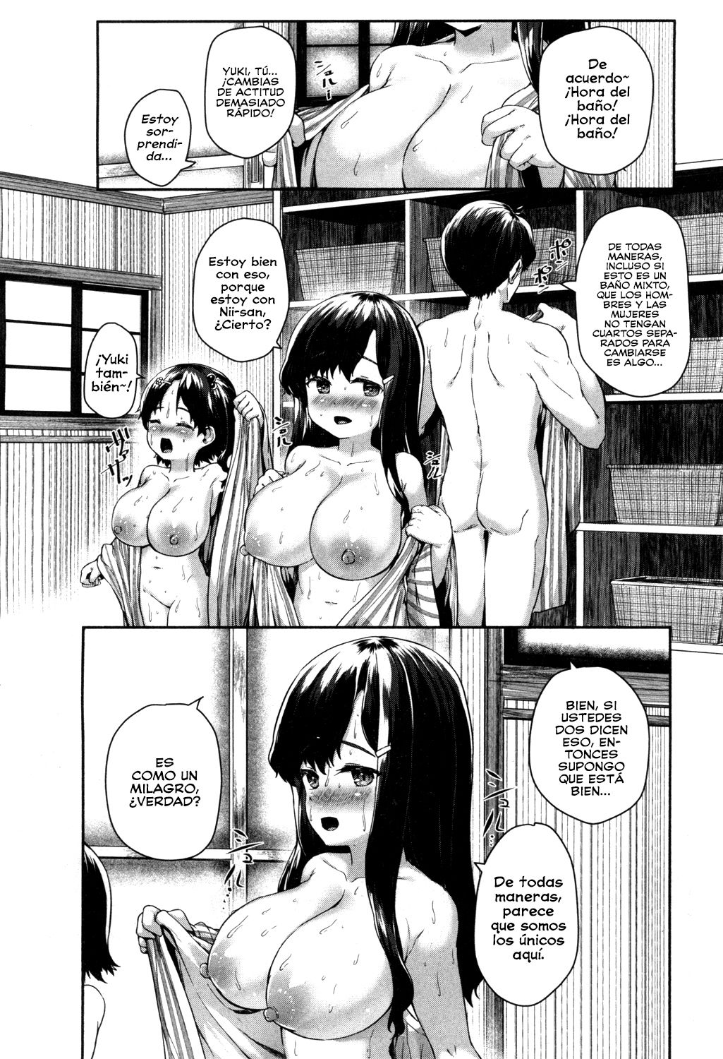 Nito to Majiwaru!! ~Yuki to Shinano no Hatsujou Onsen~ | ¡¡Cojiendo con dos conejitas!! page 8 full