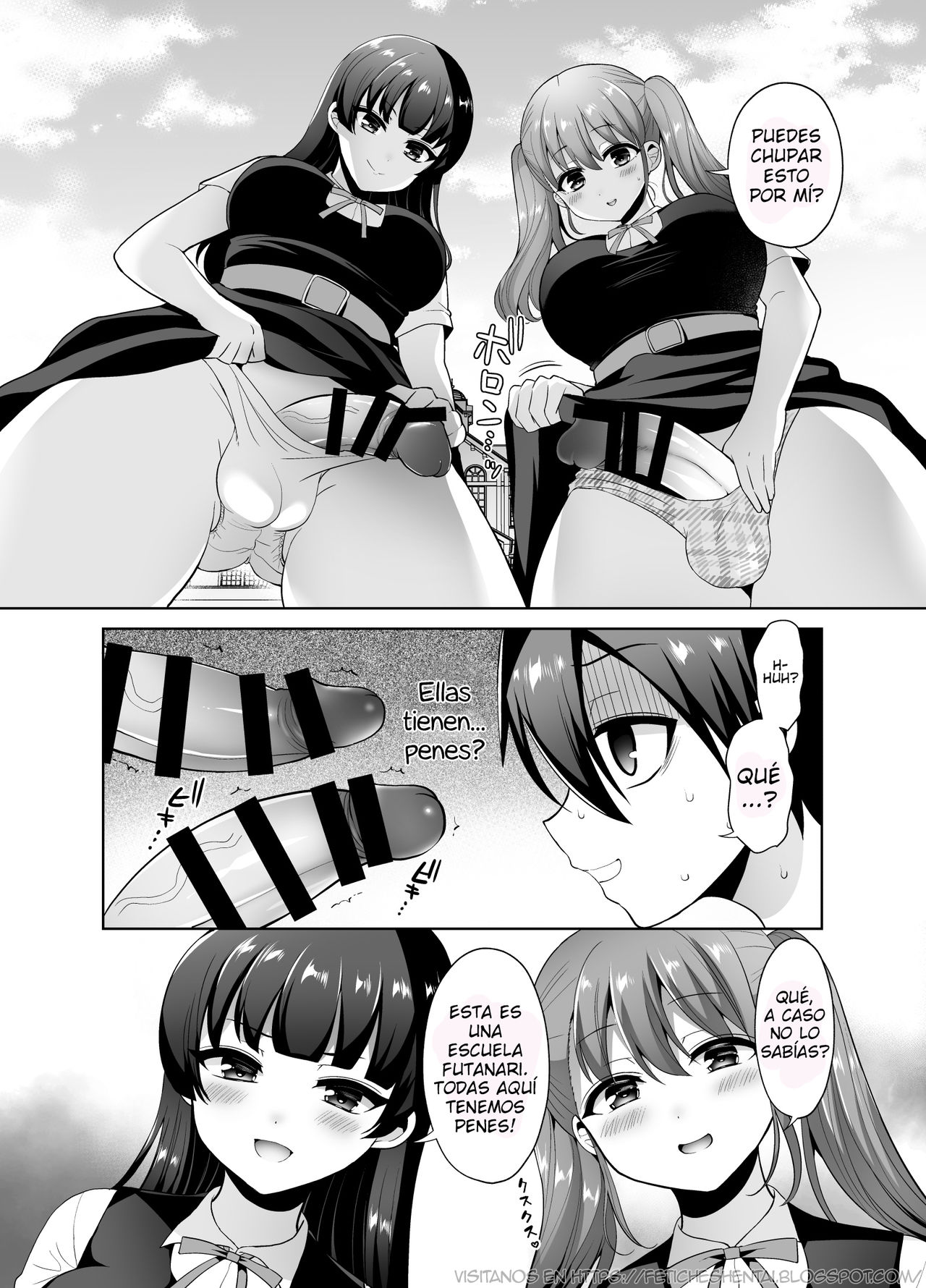 Joshikou ni Shinnyuu Shiyou to Shitara Kabe ni Hamatte Futanari Jogakusei no Nikubenki ni Saretandaga page 6 full