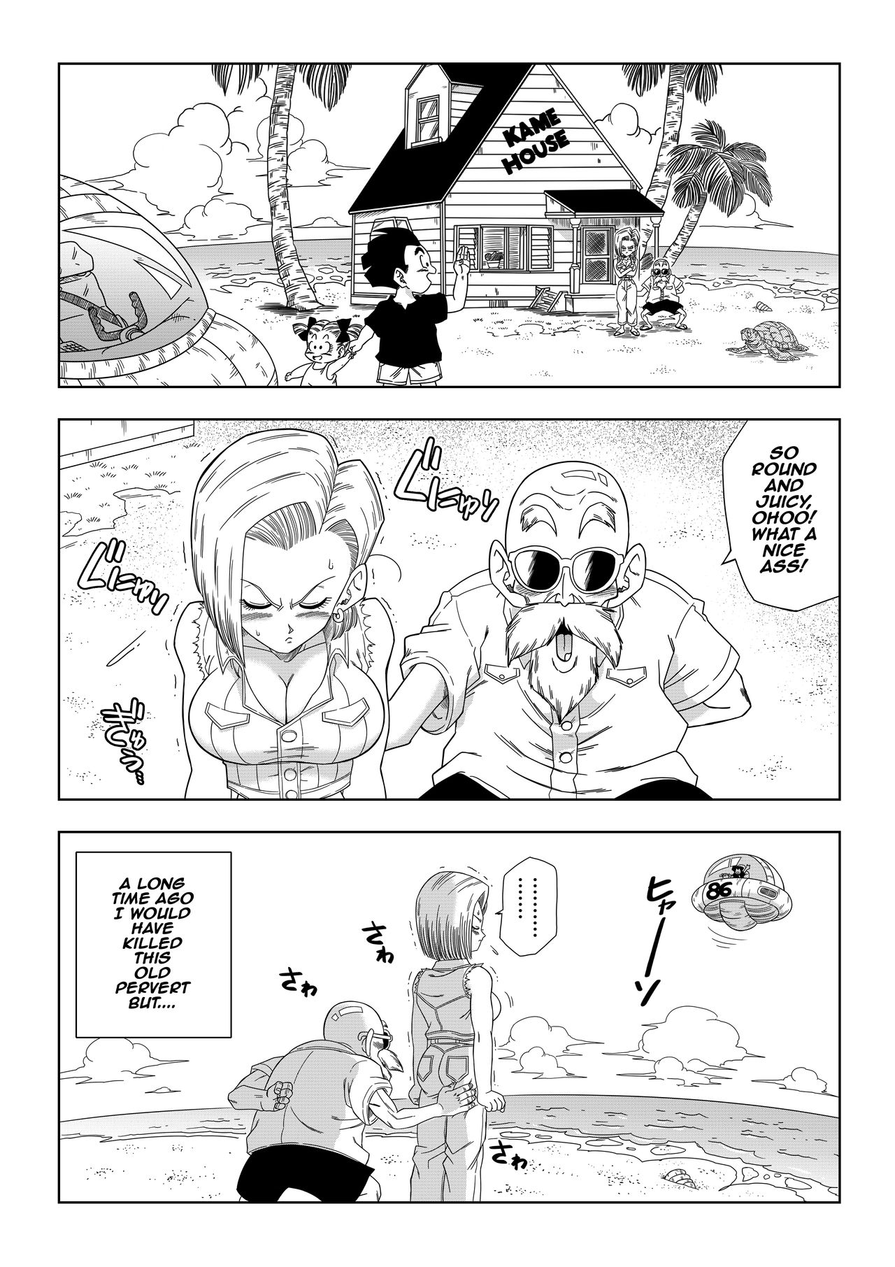 18-gou vs Kame Sennin | Android n18 VS Kamesennin page 2 full