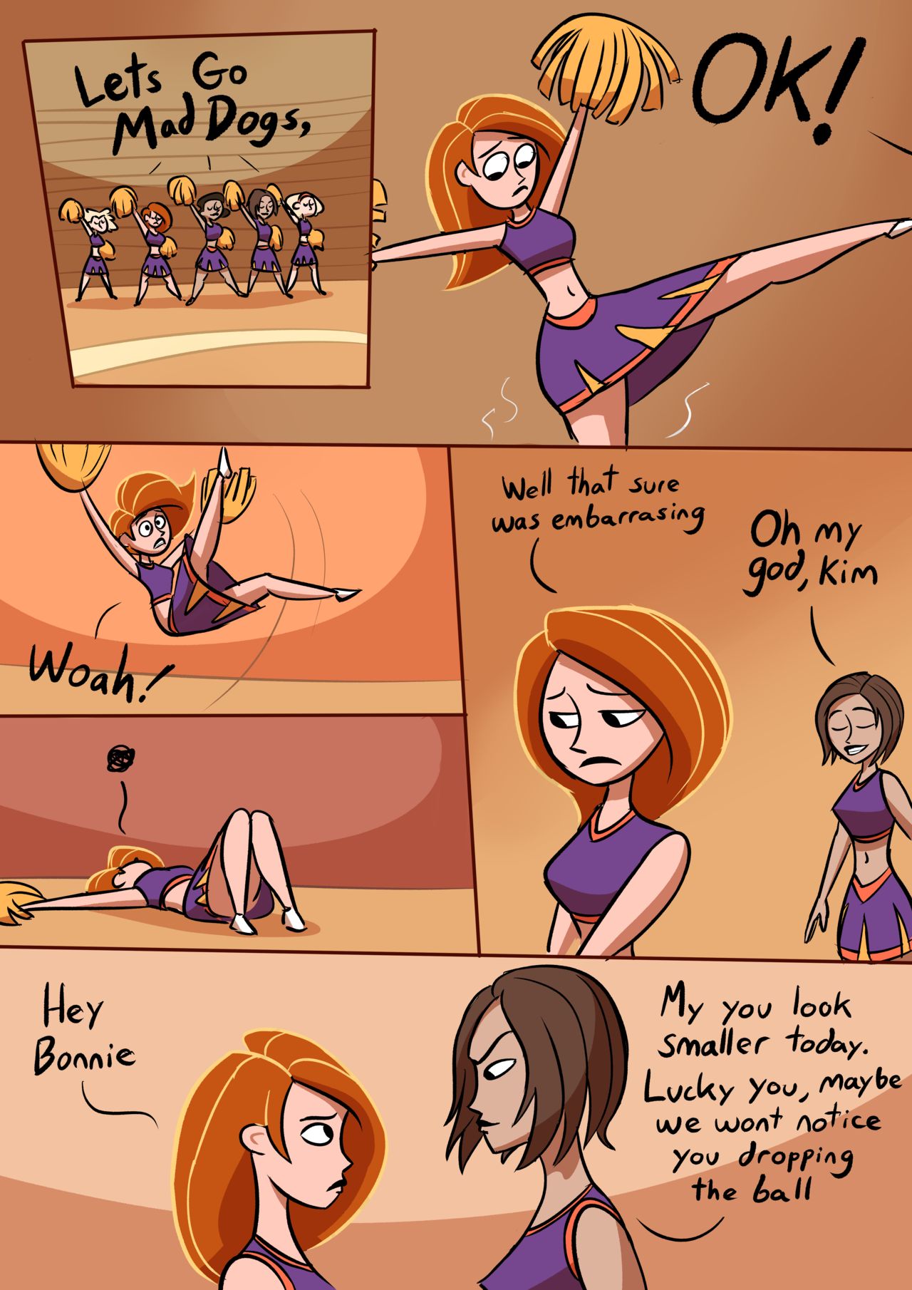 Kim's giant cheer practice page 1 full