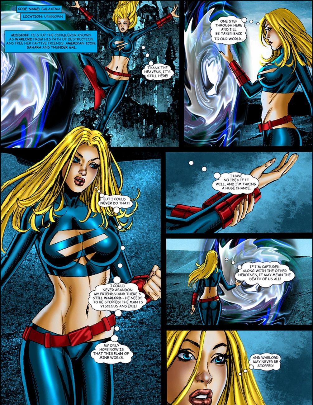 9 Superheroines Vs Warlord 3 page 1 full