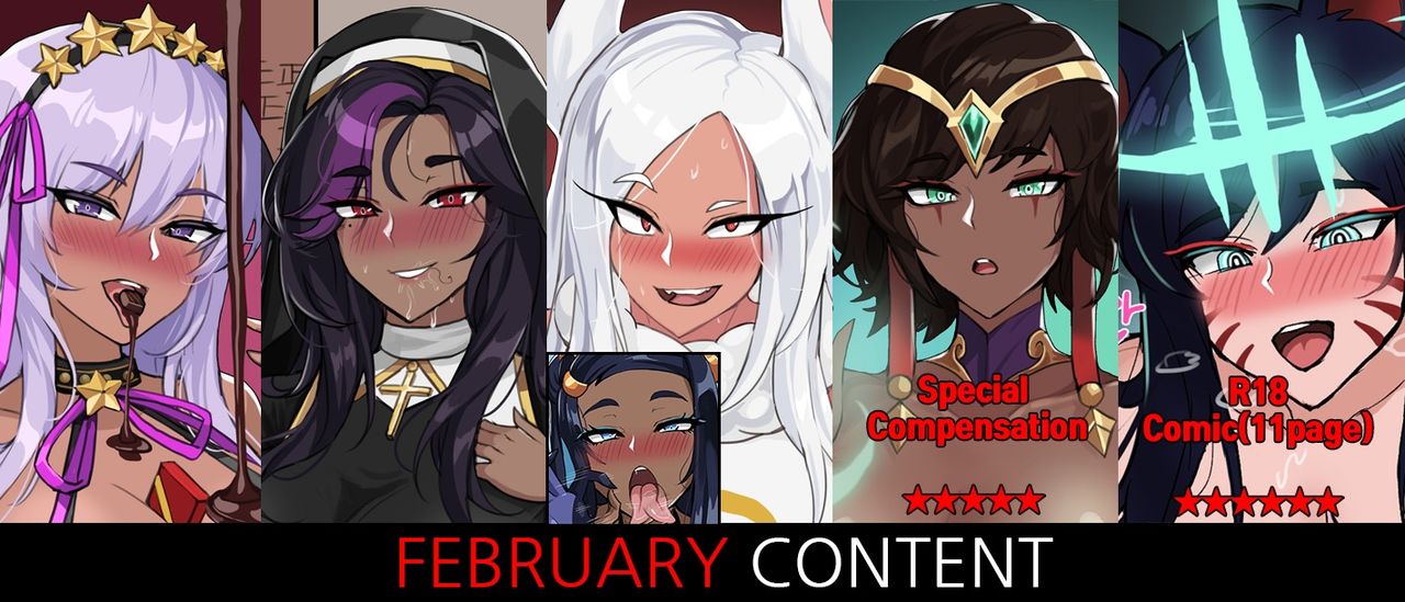 hellaP / drogod Patreon February Rewards page 1 full
