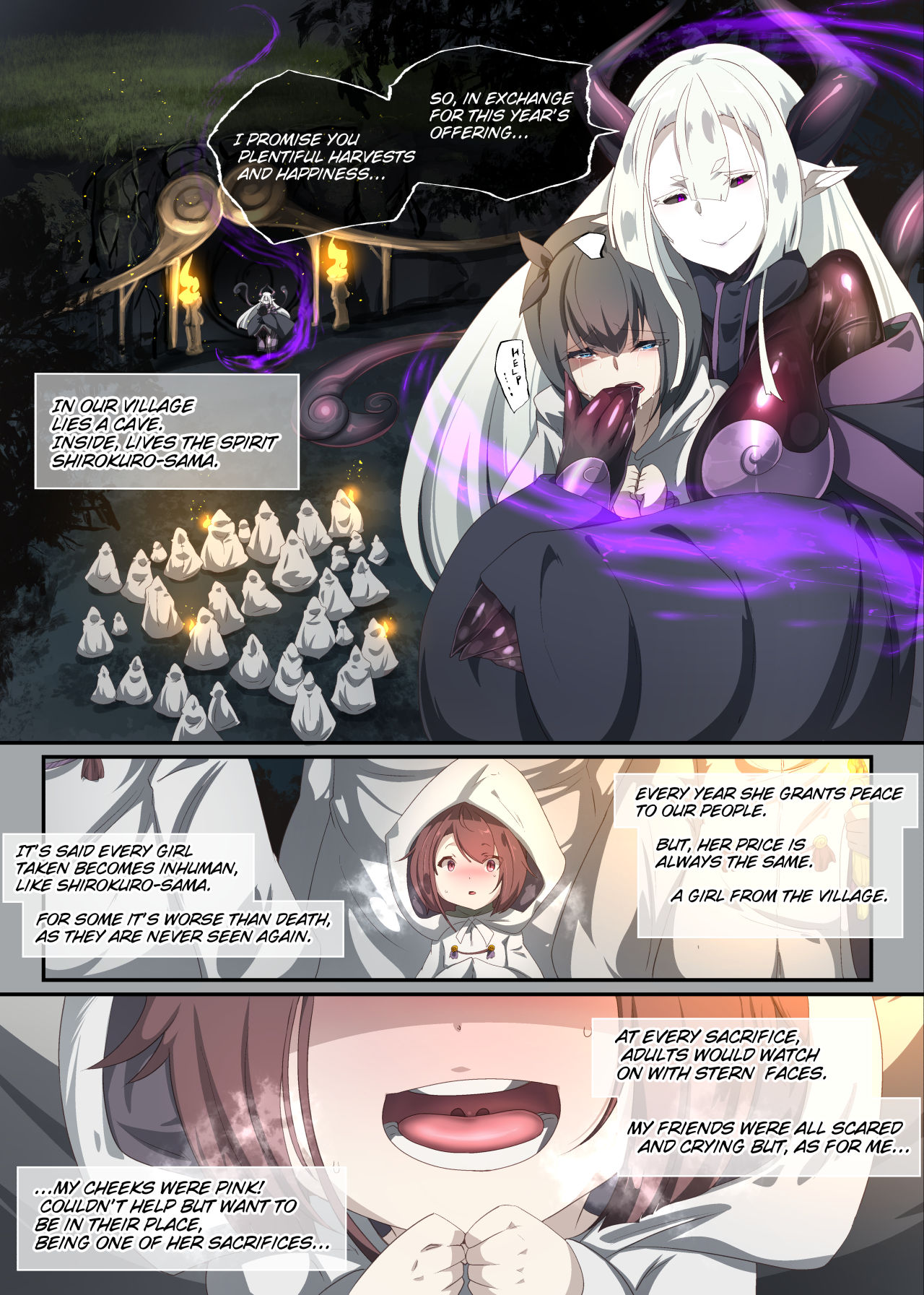 Yaseuma-Lo-Ru Transformed Into the Non-human Servant of the God of Lewdness page 3 full
