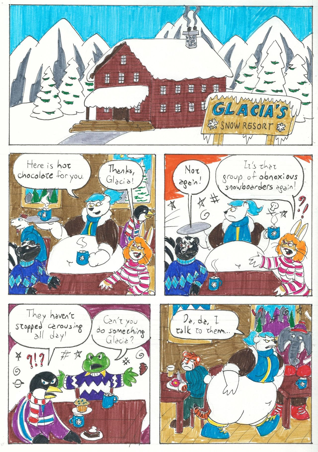 Glacia and the Boarding Bums page 1 full