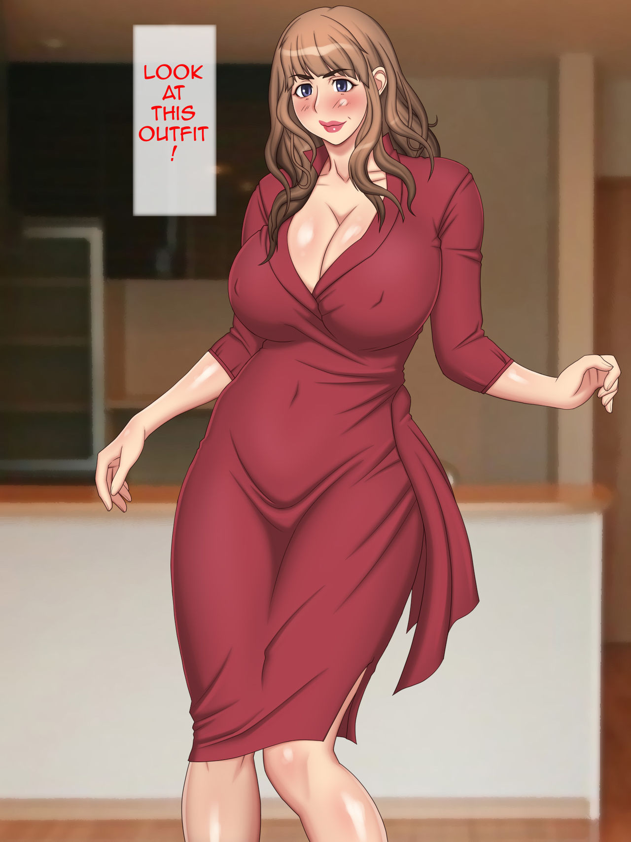 Eroi Kakkou Bakari shite Bimajo Kidori na Bonyuu Haha | Lactating Young Looking Mother Always Wearing Only Sexy Clothes page 3 full