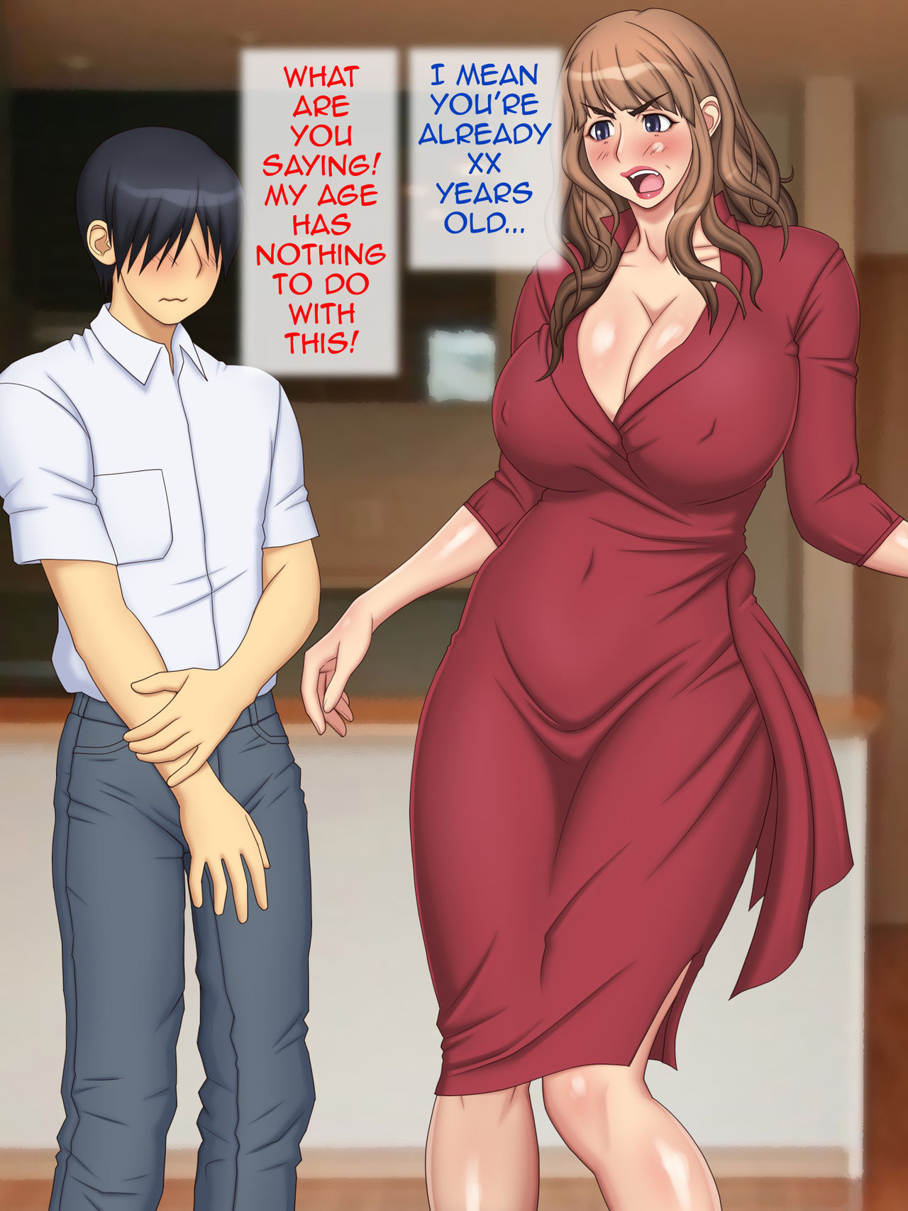 Eroi Kakkou Bakari shite Bimajo Kidori na Bonyuu Haha | Lactating Young Looking Mother Always Wearing Only Sexy Clothes page 6 full