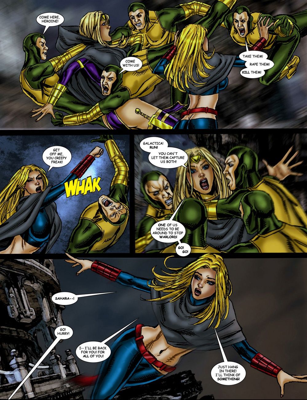 9 Superheroines Vs Warlord 2 page 4 full