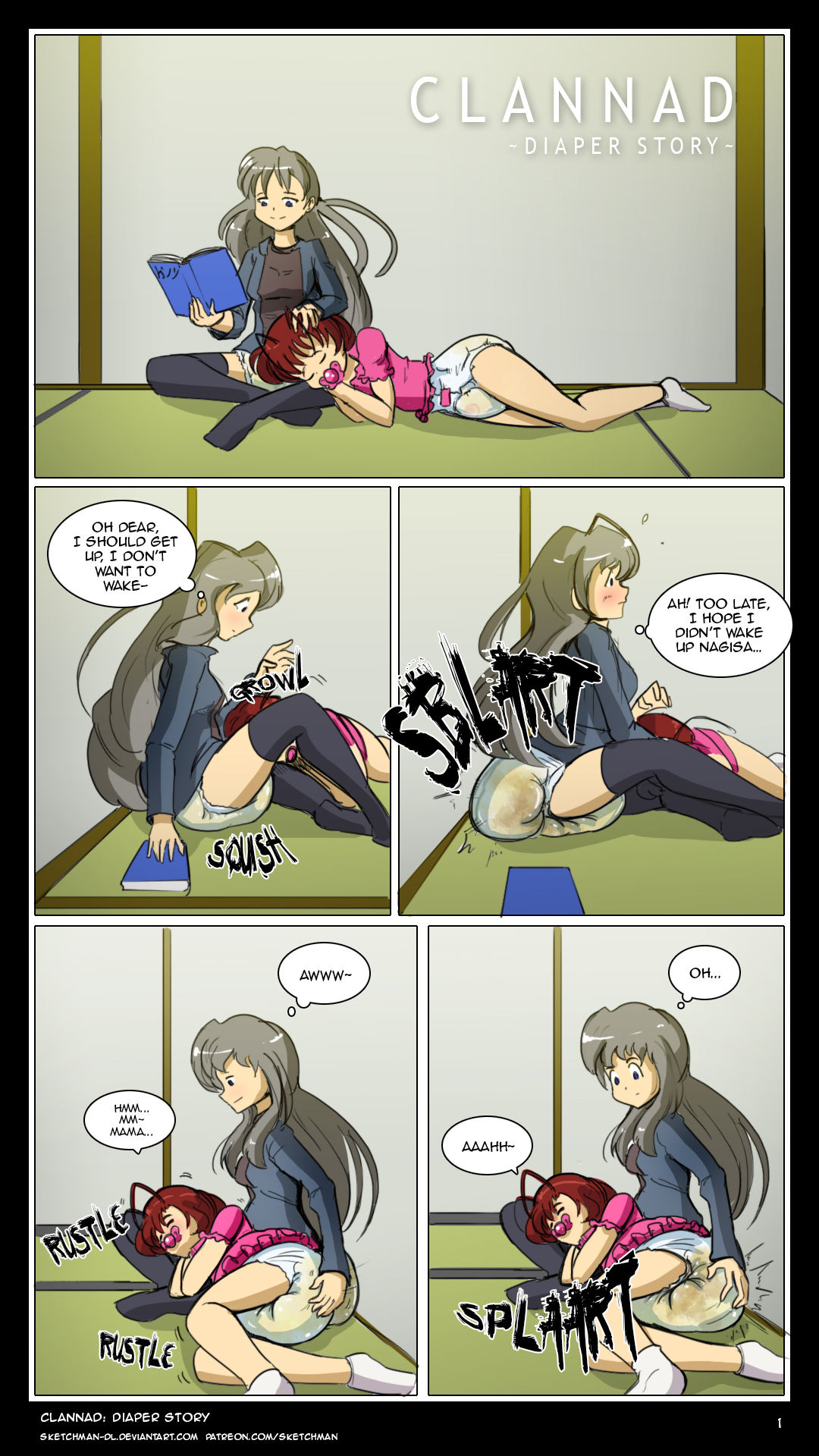 Commission: CLANNAD diaper story page 1 full
