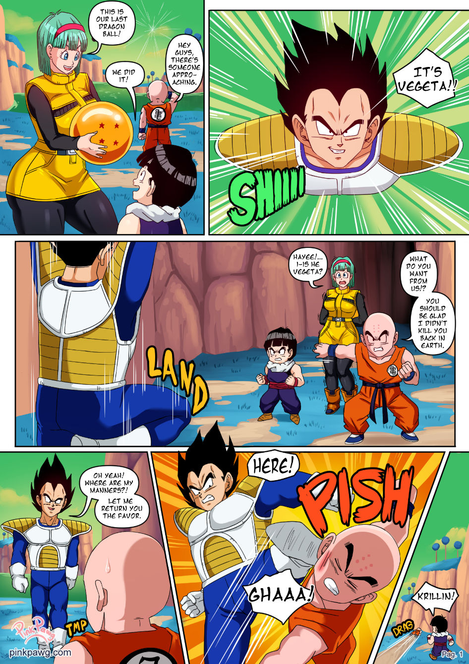 Bulma in Namek page 1 full