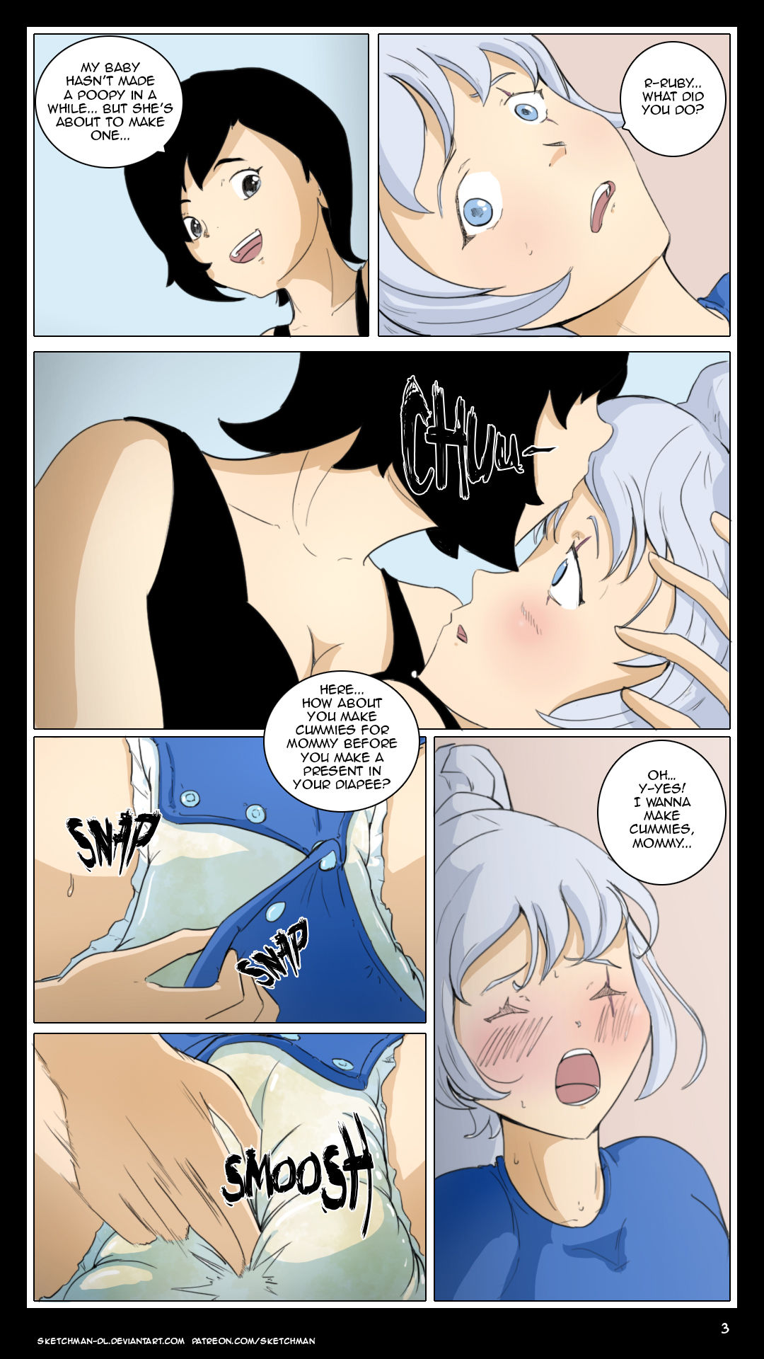 Commission: RWBY diaper fiction page 3 full