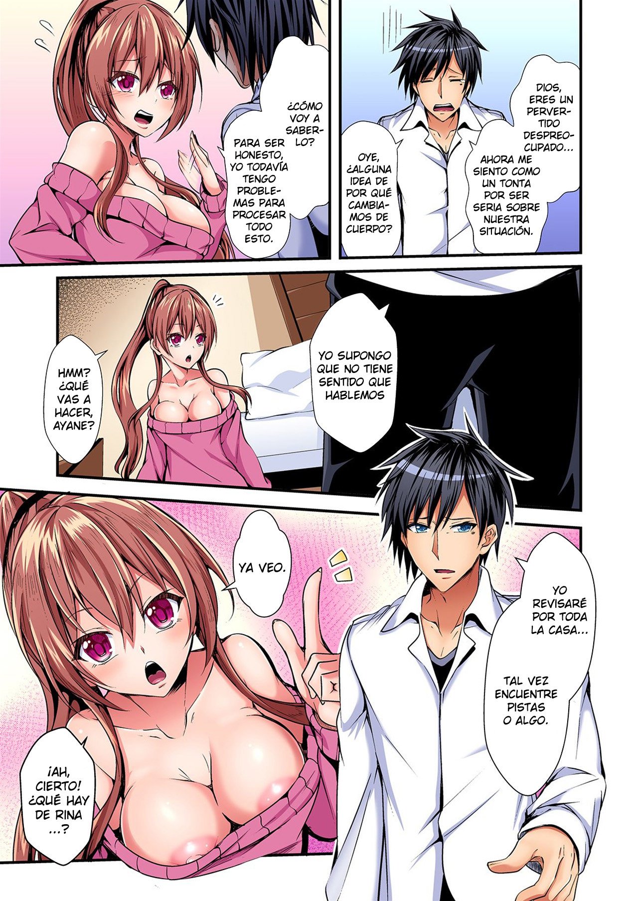 Irekawatte Dotabata Ecchi! ~Aya-nee no Binkan na Karada ni Ore wa Taerarenai | Switch bodies and have noisy sex! I can't stand Ayanee's sensitive body 1-6 page 8 full