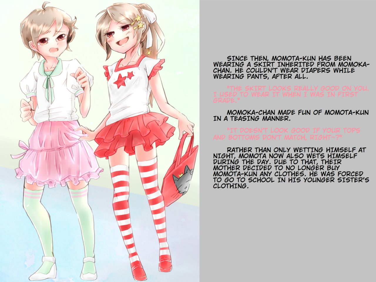 The Older Brother Momota and Little Sister Momoka Have a Diaper Competition page 10 full