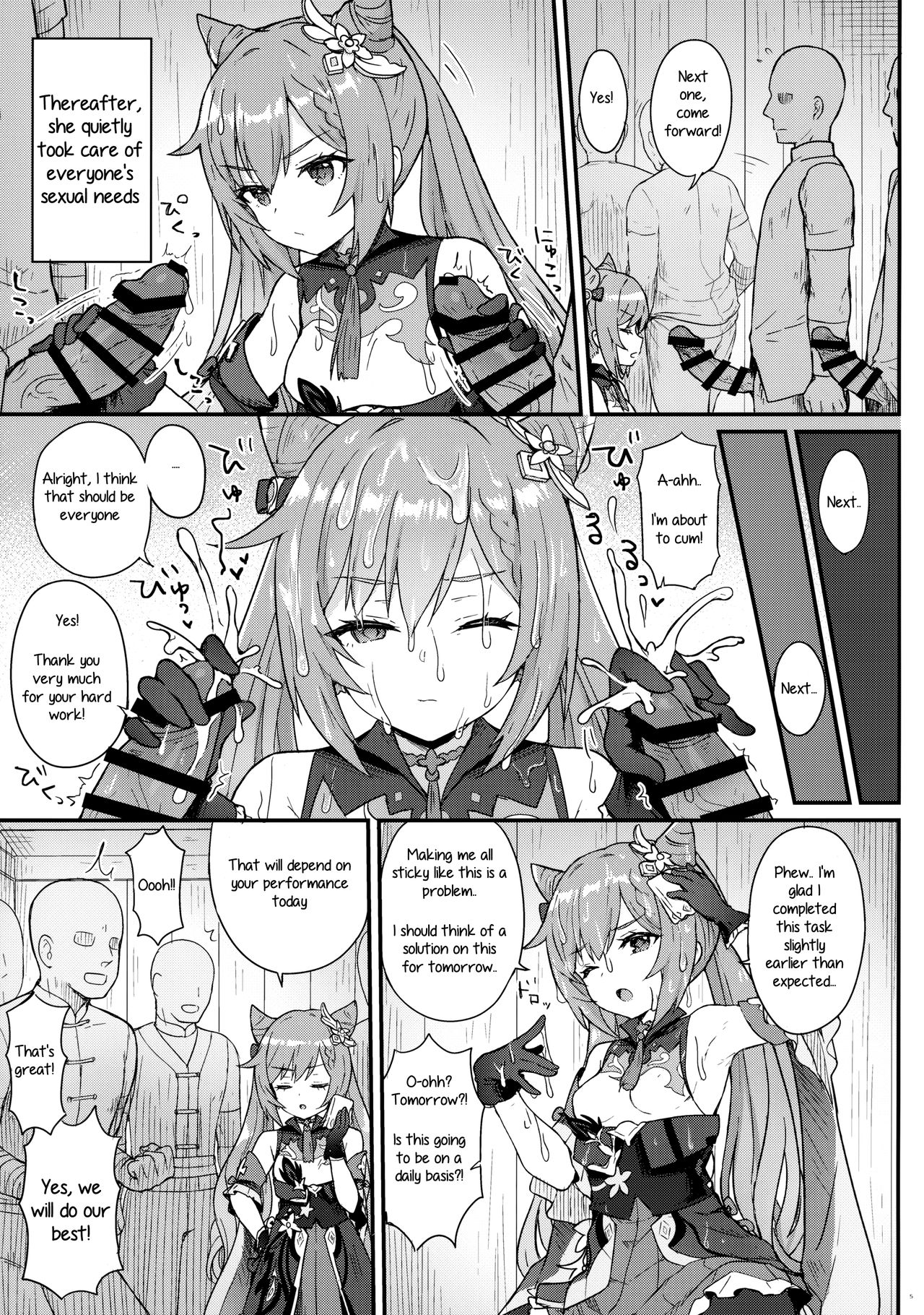 Keqing-chan ga Buka o Shigoki Makuru Hon page 6 full