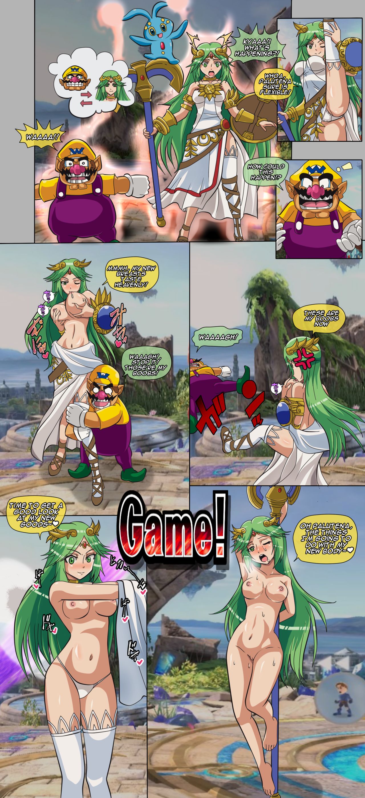 Wario Hentai Porn - Palutena & Wario bodyswap - Page 7 - IMHentai