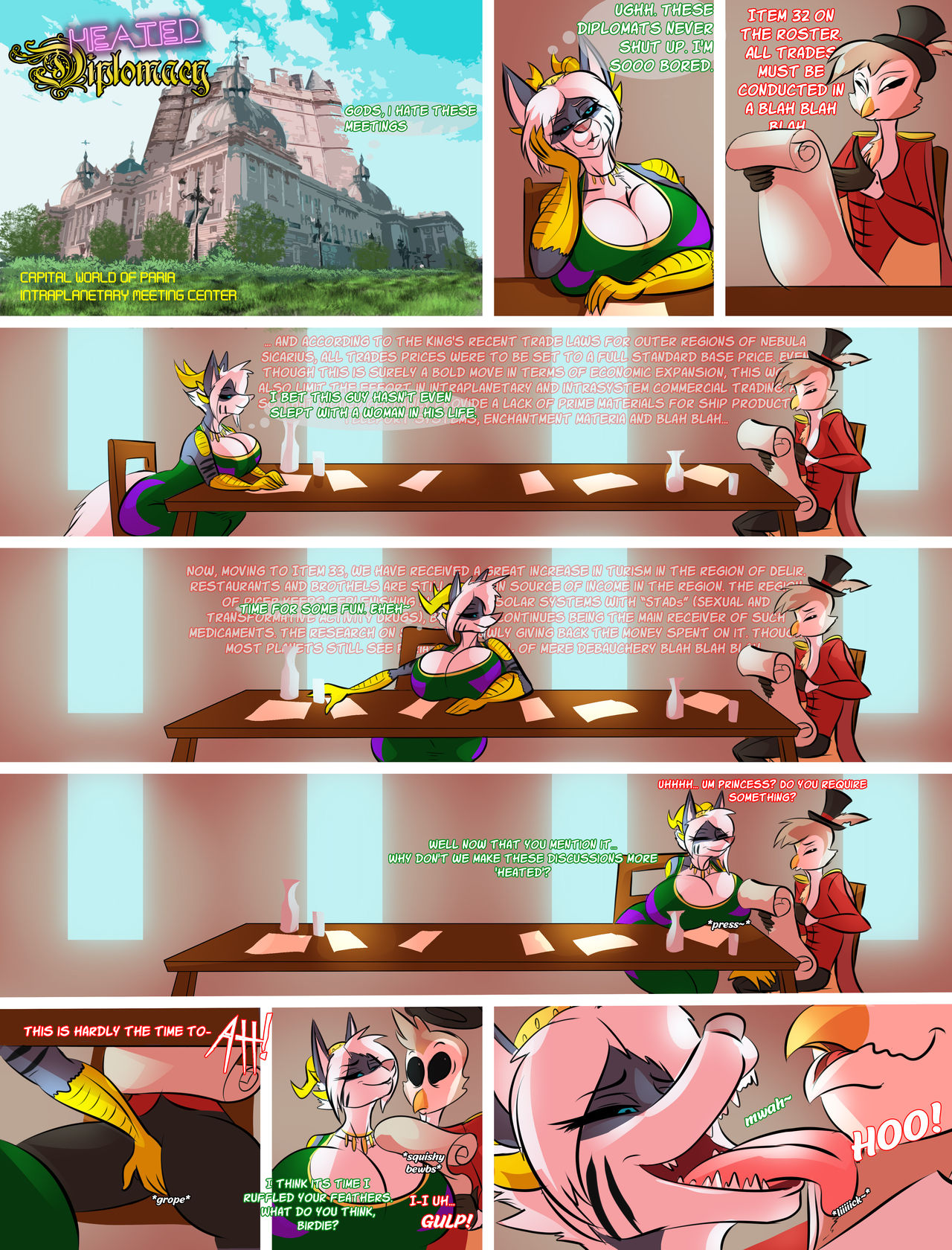 Italian Wolf Comic: Heated Diplomacy page 1 full
