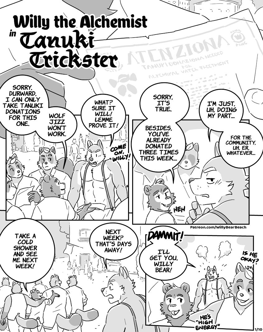 Willy the Alchemist in Tanuki Trickster page 1 full