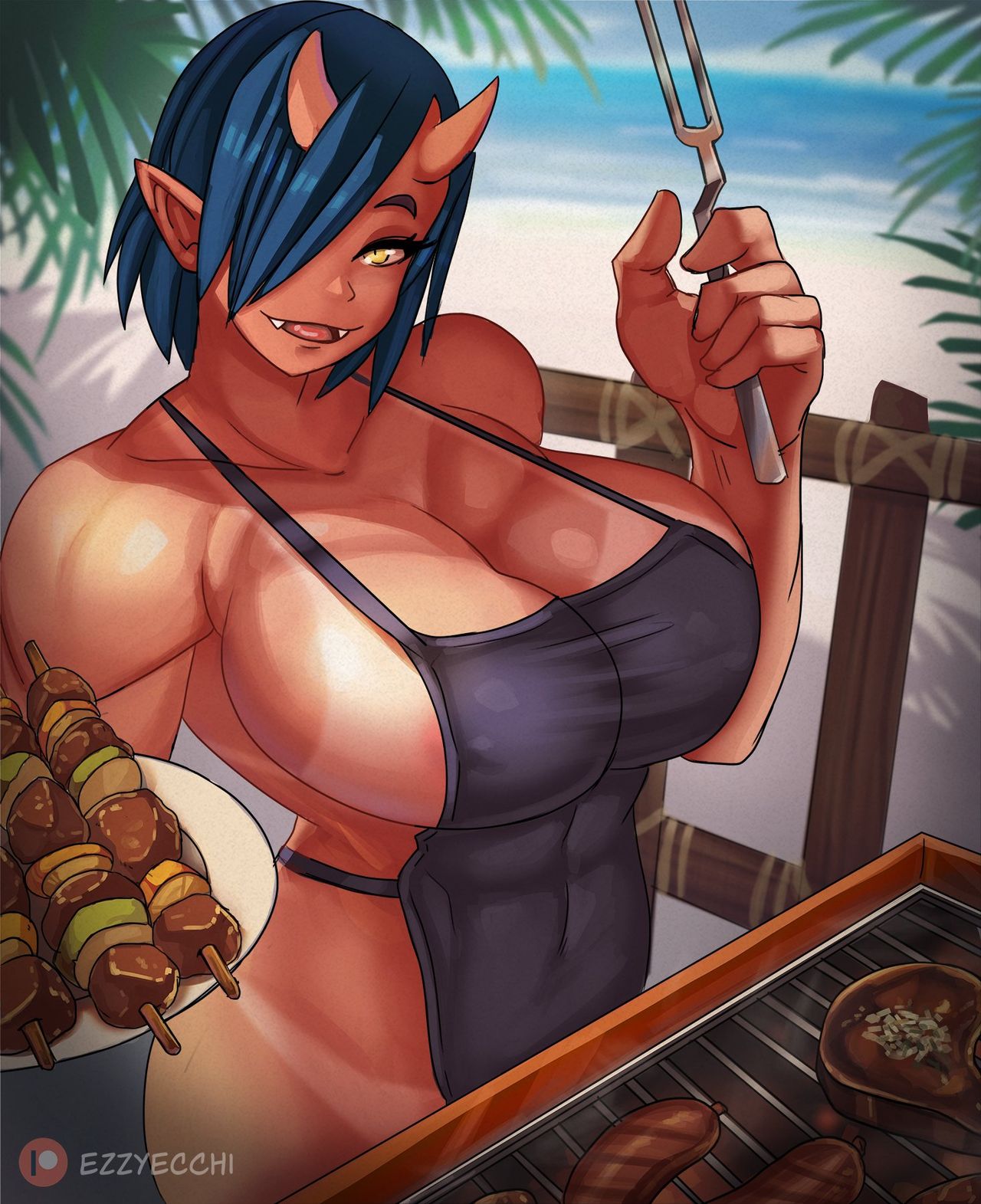 Summer Beach BBQ ~ Chicken Wings, Oh My Love ~ page 2 full