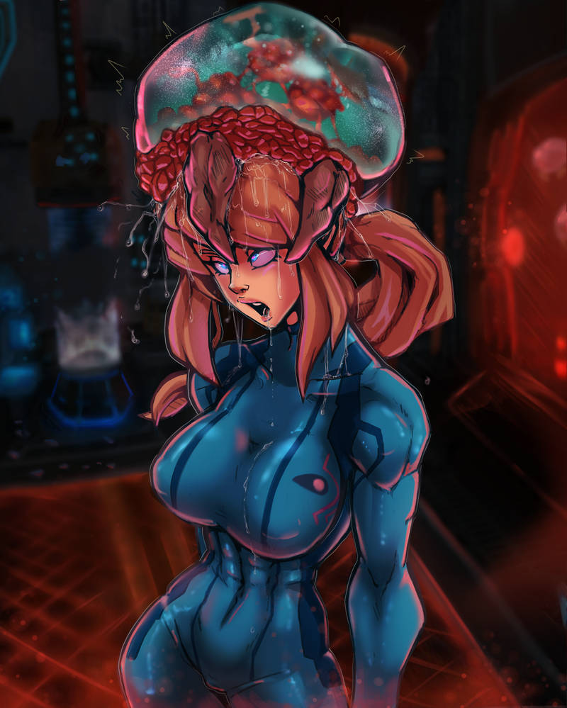 Samus Aran and a Metroid page 2 full