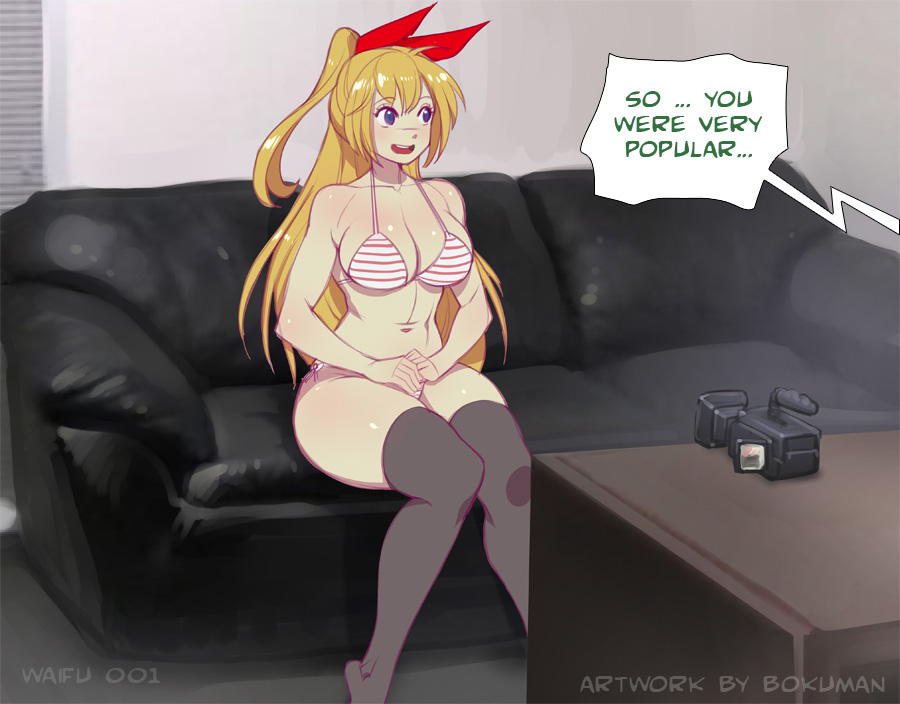Bokuman Tribute Waifu on Couch page 1 full