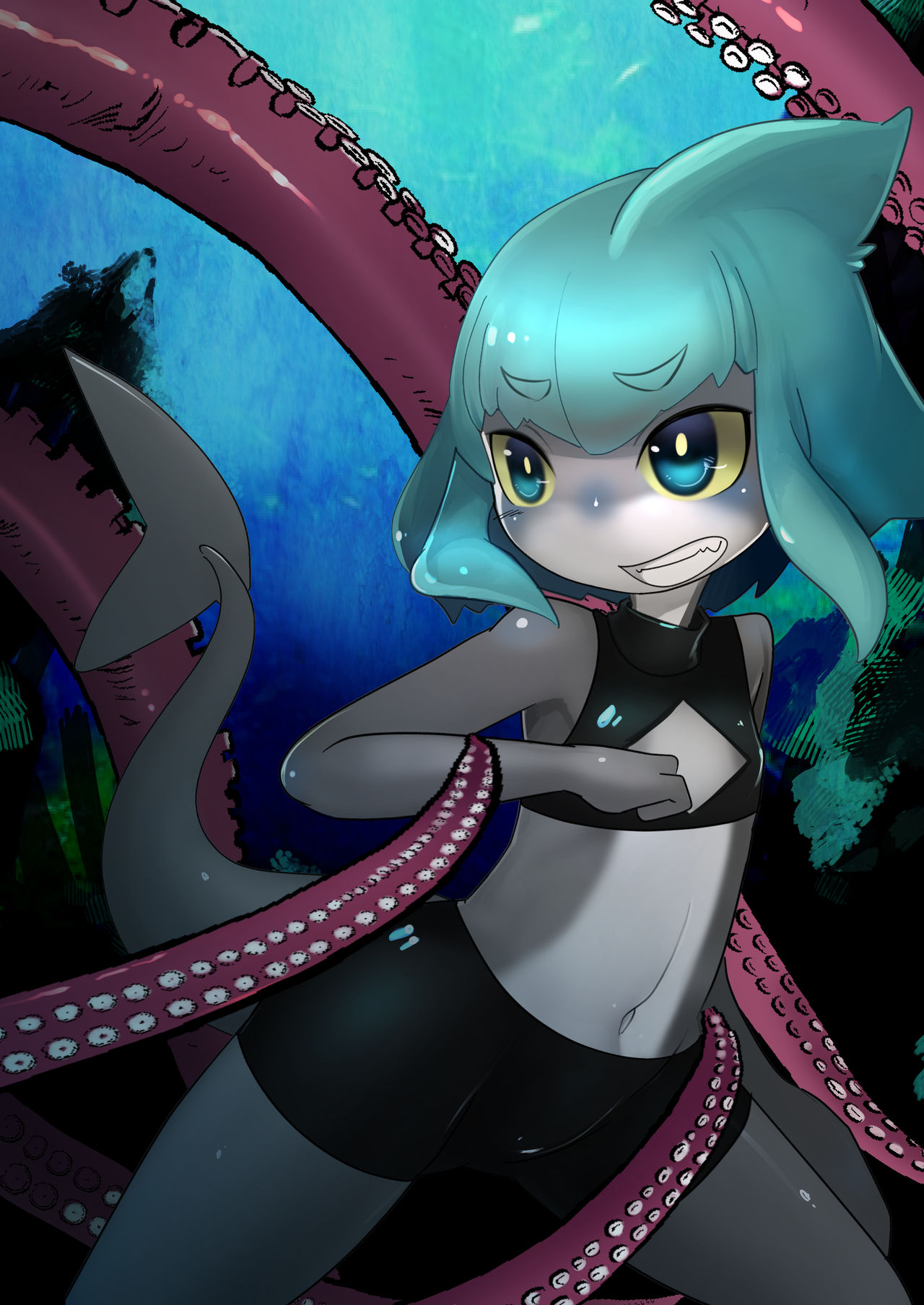 Shark Girl v.s. Giant Octopus page 2 full