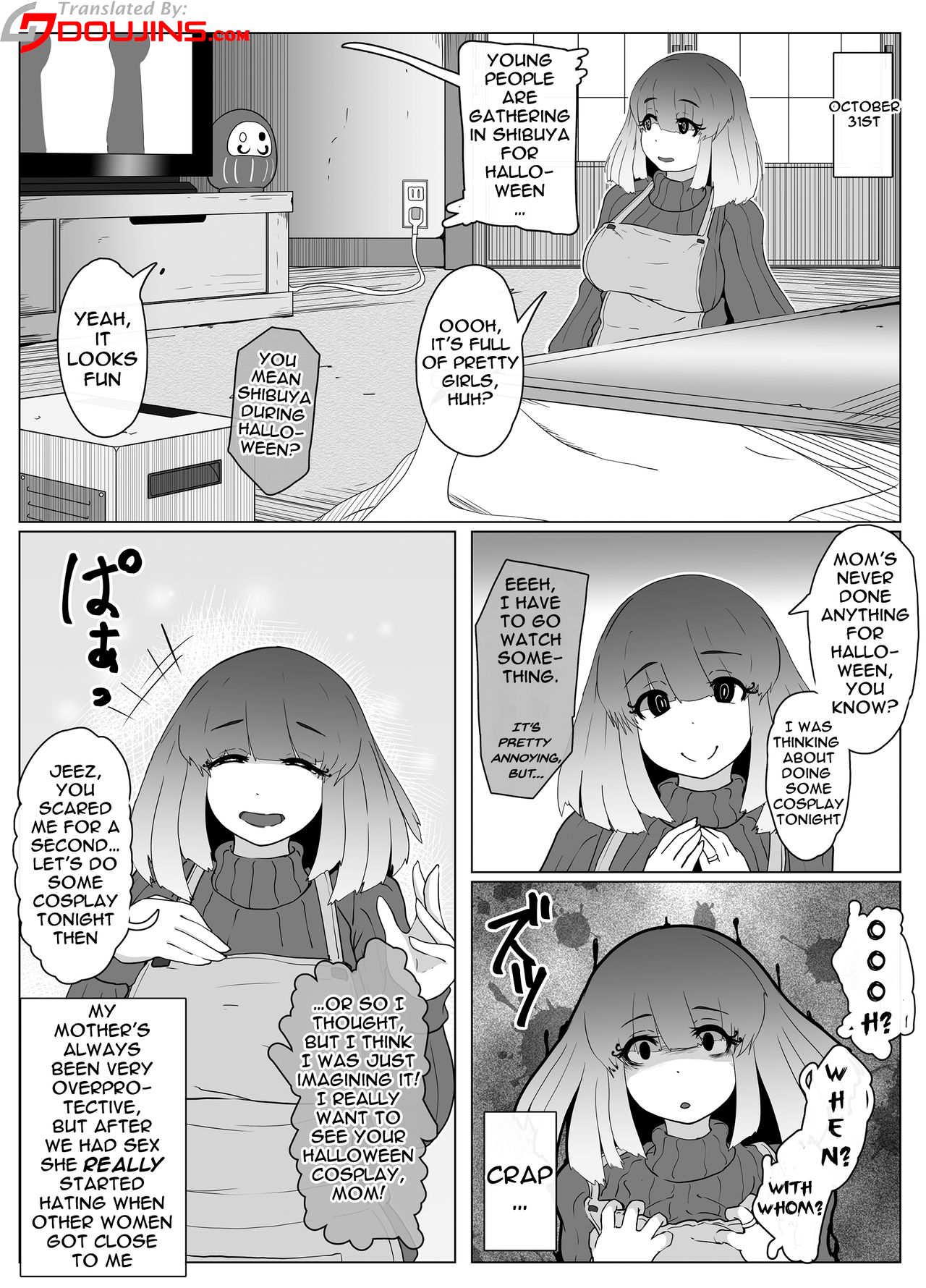 Halloween Yandere Boshi Kan 2018, Haha no Hi Boshi Kan 2021 | Halloween Yandere Mother-Son Fucking 2018, Mom's Day Mother-Son Fucking 2021 page 1 full