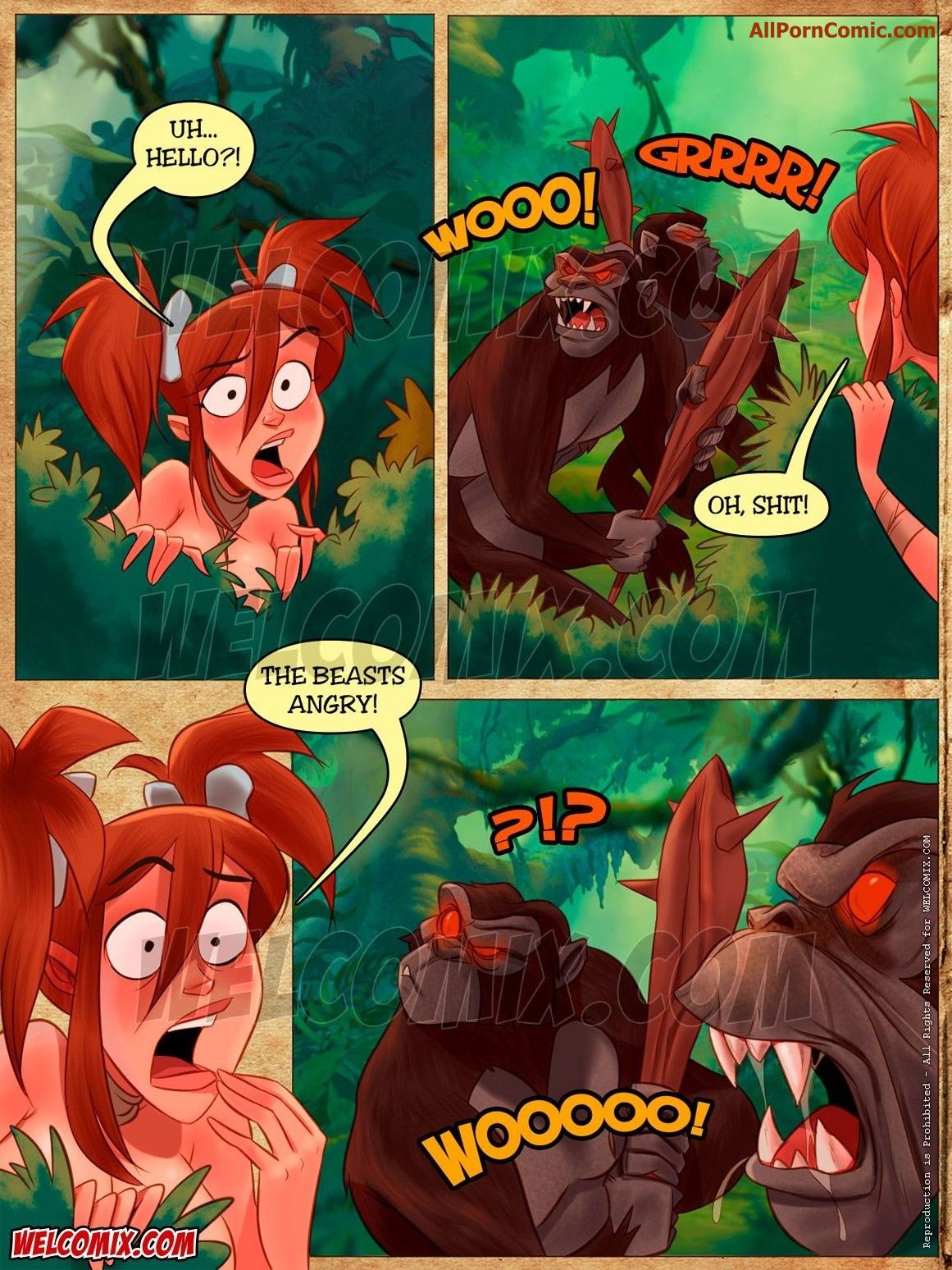 Jurassic Tribe #5: Captured by the Beasts page 3 full