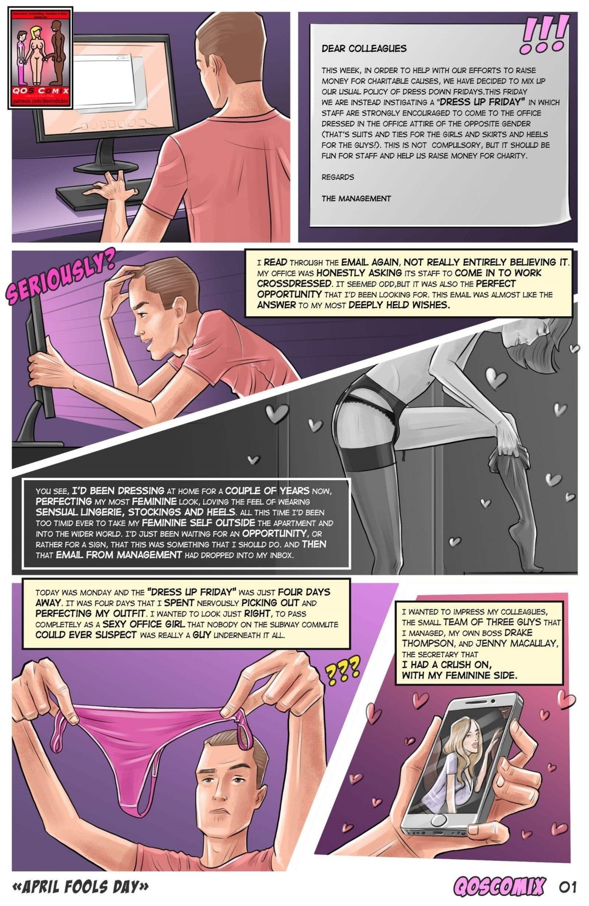 April's Fool Day-  - english page 1 full