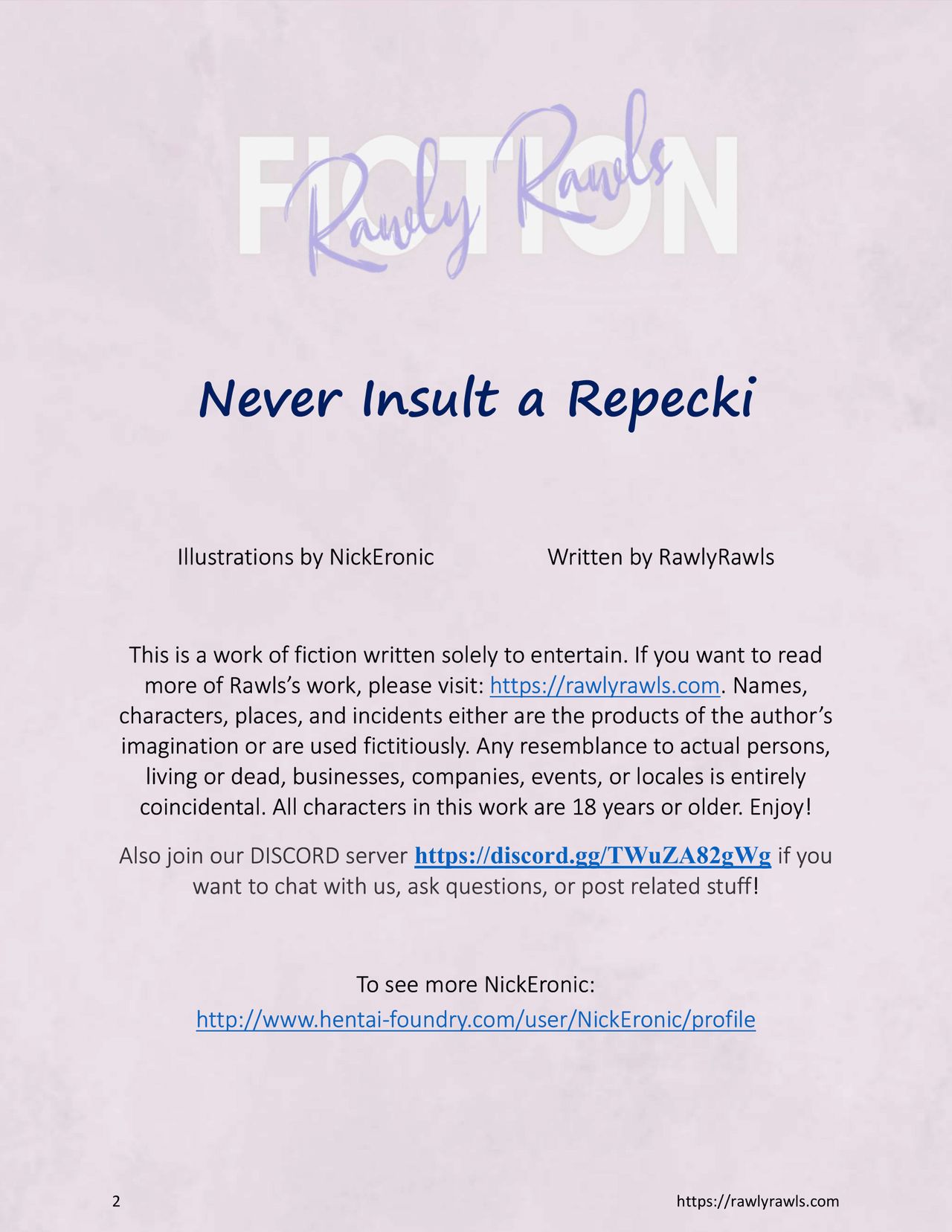 Never Insult a Repecki Chapter 1: Rawly Rawls Fiction page 2 full
