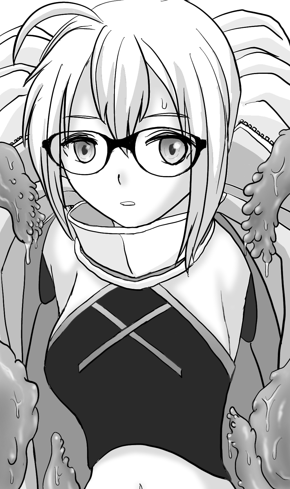 謎のアイドルXオルタちゃんの腋が、粘液触手のえじきに…… page 10 full