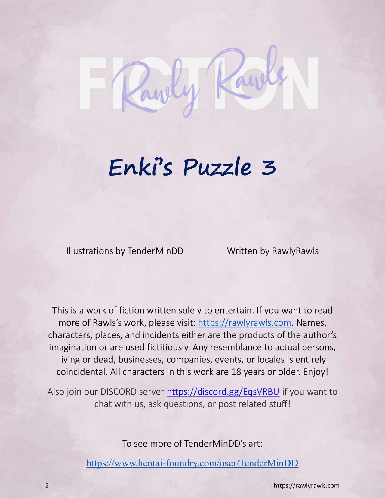 Enki's Puzzle Chapter 3: Rawly Rawls Fiction page 2 full