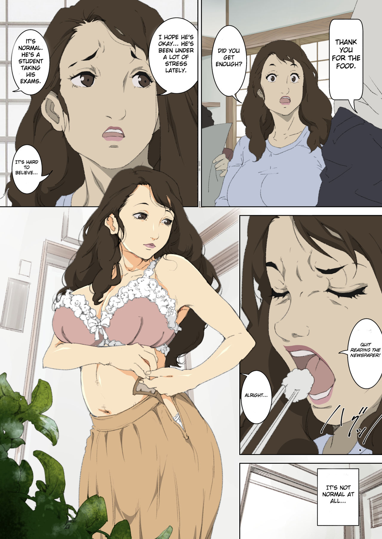 Ryoushin ga Neteiru Shinshitsu ni Shinobikomi, Hahaoya ni Yobai o Kakeru Musuko no Hanashi page 4 full