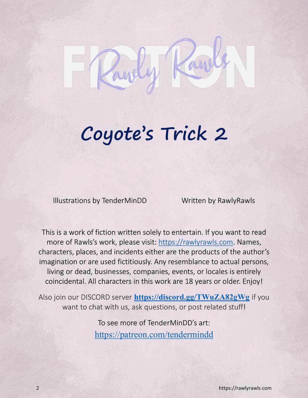 Coyote's Trick Chapter 2: Rawly Rawls Fiction page 2 full