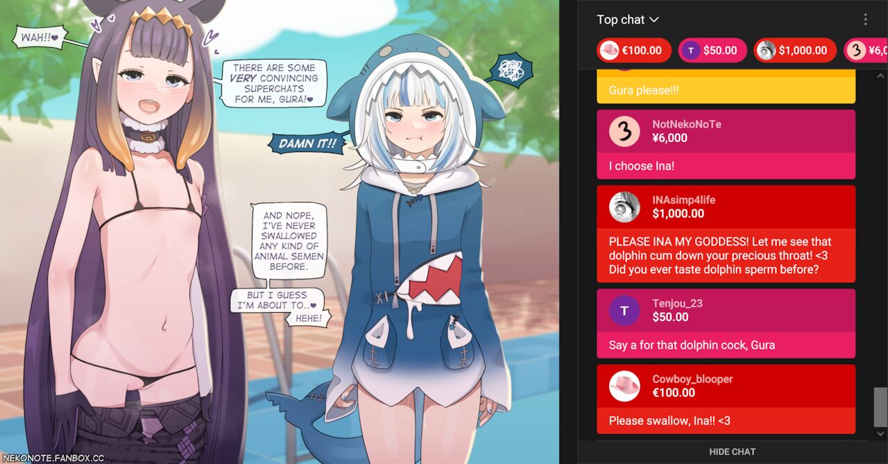 Gura and Ina's Dolphin Sex Livestream Part 1 page 5 full