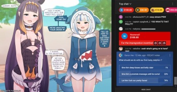 Cartoon Dolphin Sex Hentai - Gura and Ina's Dolphin Sex Livestream Part 1 - IMHentai