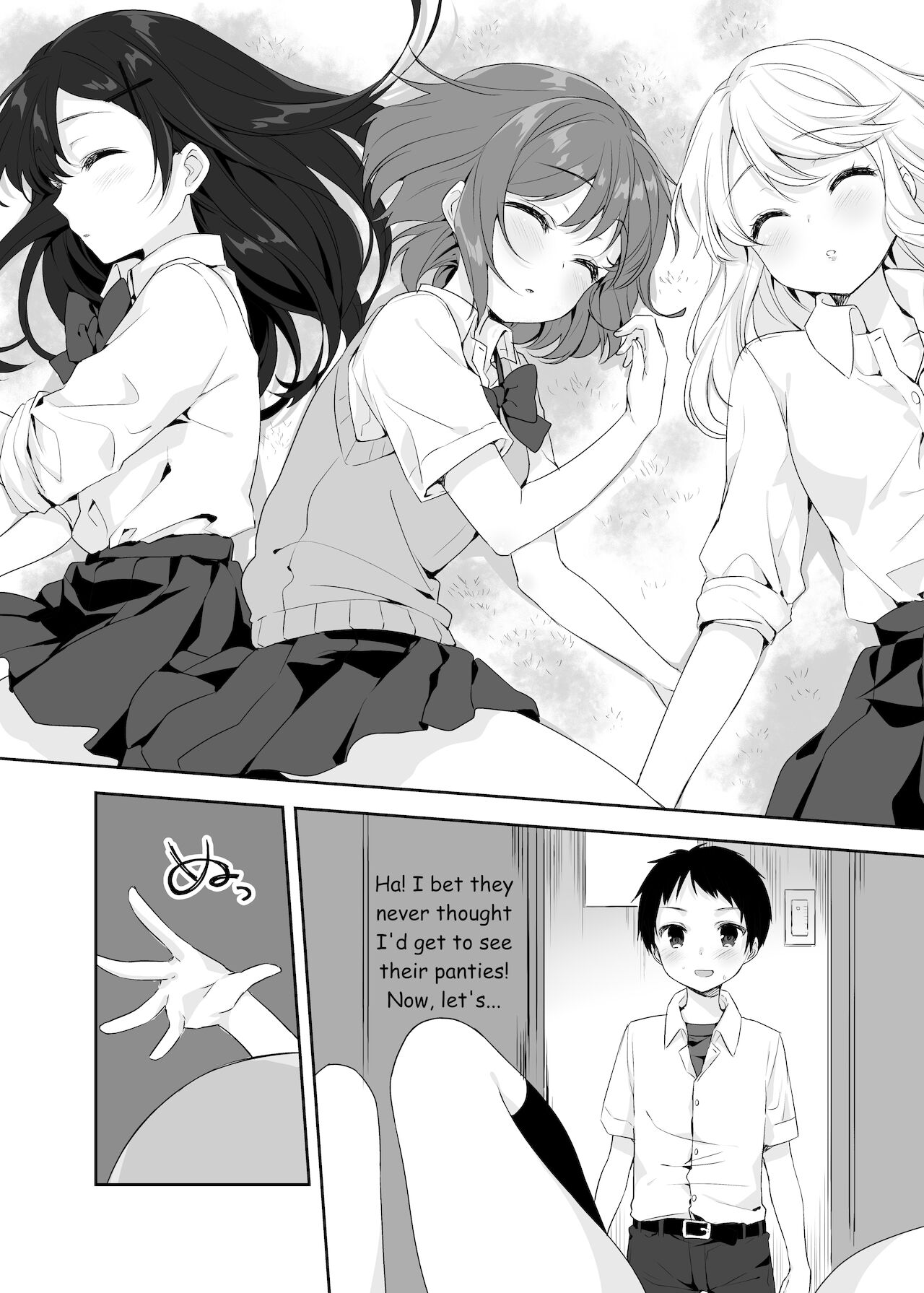 Boku no Onee-chan to Tomodachi wo Nemurasete Osottemitara Kaeriuchi ni Atta | The Tables were Turned when I tried to Rape my Sister and her Friends while they were Asleep page 8 full