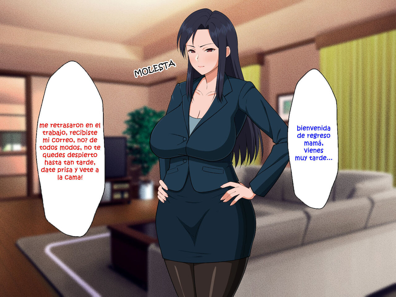 Shigoto Ningen de Kibishikatta Hahaoya wa Musuko to no Kinshin Koubi de Midara ni Aeide Jusei Suru | Madre estricta adicta al trabajo está jadeando lascivamente mientras está siendo impregnada por tener cópula incestual con su nijo page 6 full