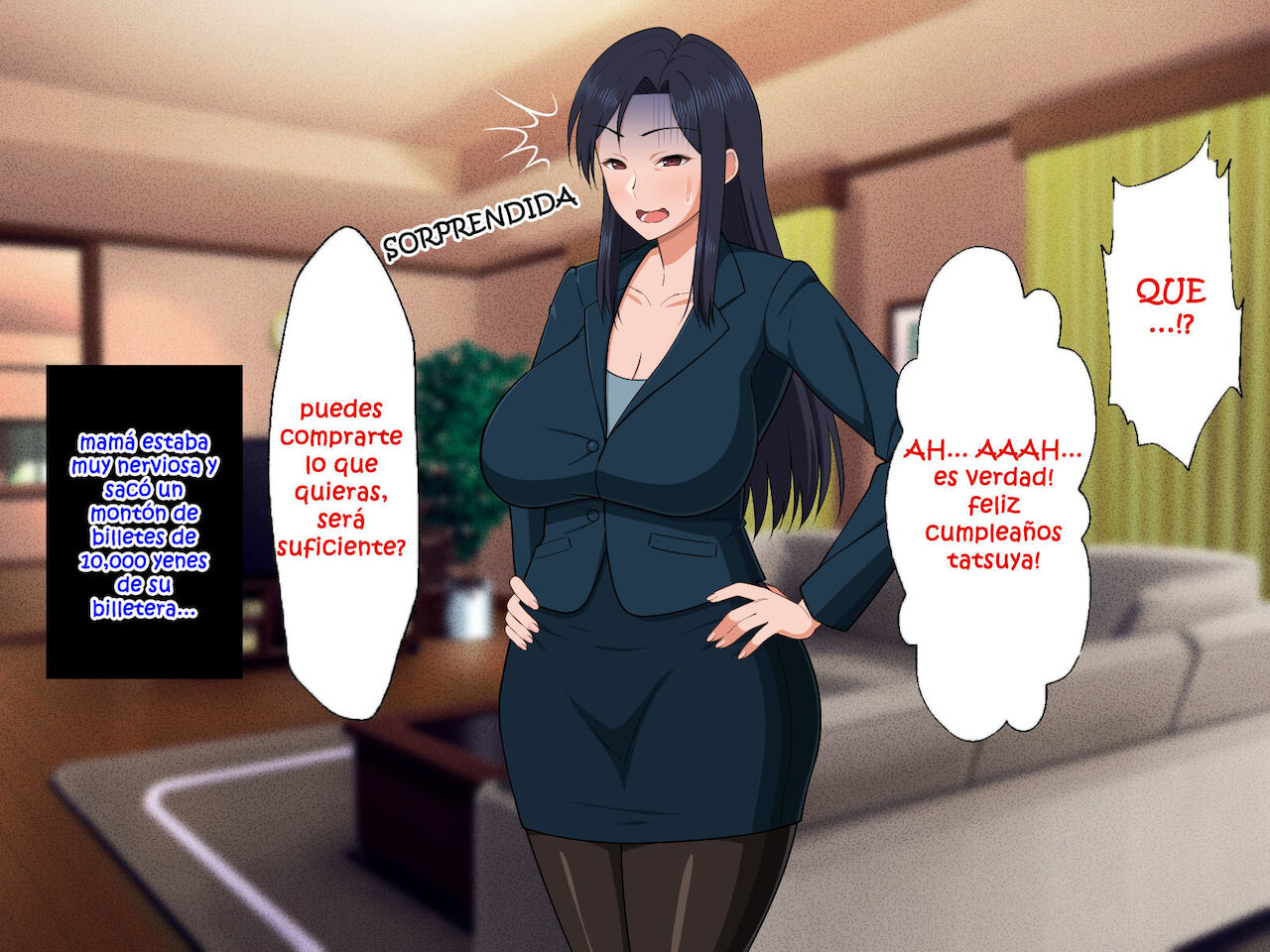 Shigoto Ningen de Kibishikatta Hahaoya wa Musuko to no Kinshin Koubi de Midara ni Aeide Jusei Suru | Madre estricta adicta al trabajo está jadeando lascivamente mientras está siendo impregnada por tener cópula incestual con su nijo page 8 full