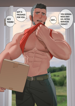 Hunky delivery Himbo's side hustle