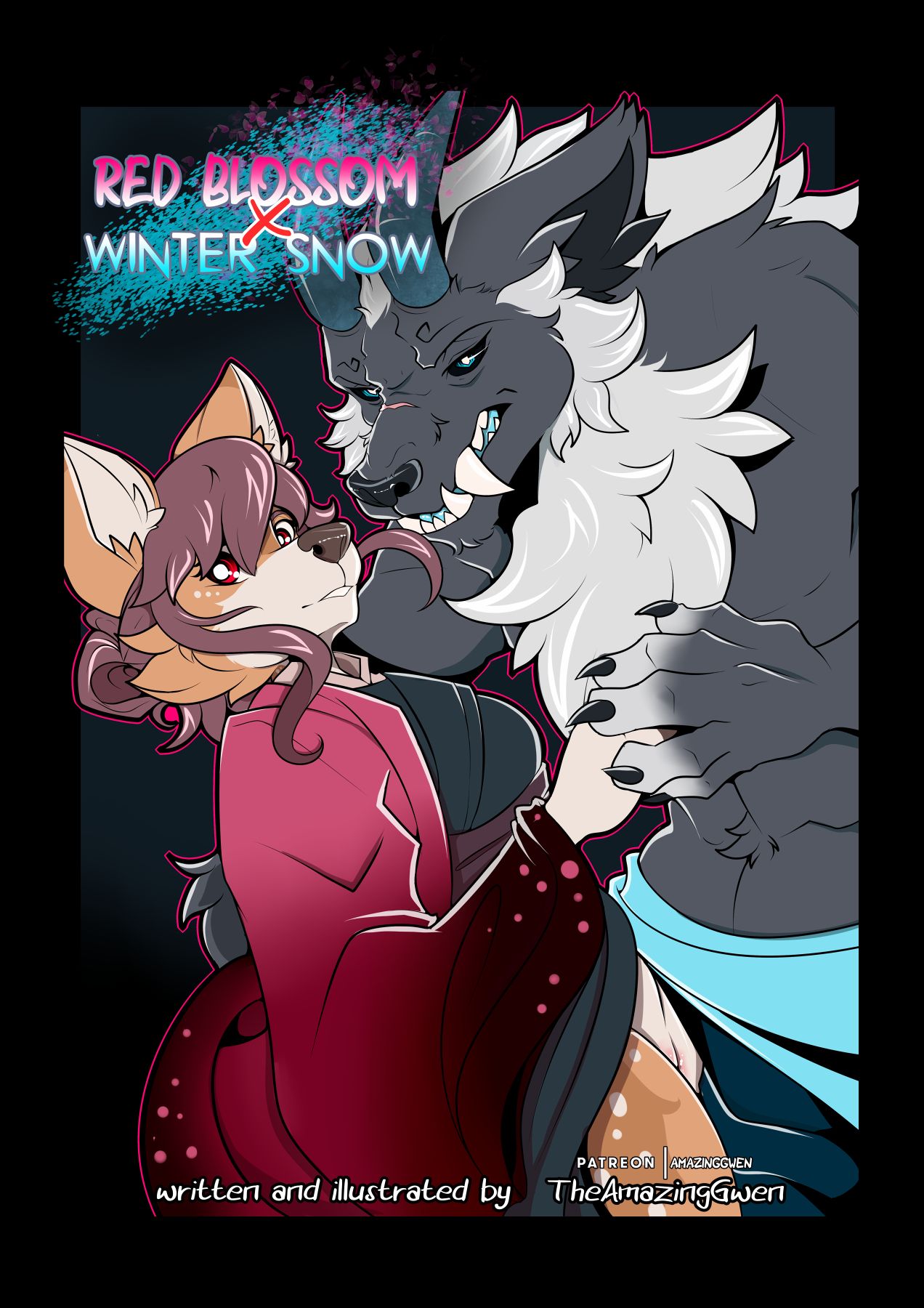 Red Blossom & Winter Snow | Flor Roja & Nieve Invernal page 1 full