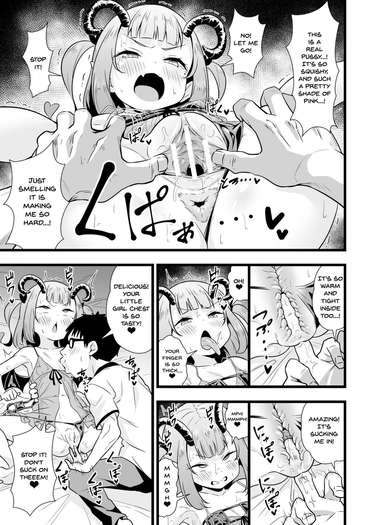 2D Comic Magazine Mesugaki Succubus Seisai Namaiki Aka-chan Heya o Wakarase-bou de Kousei Knock Vol. 2 | Punishing a Bratty Young Succubus Vol. 2 page 10 full
