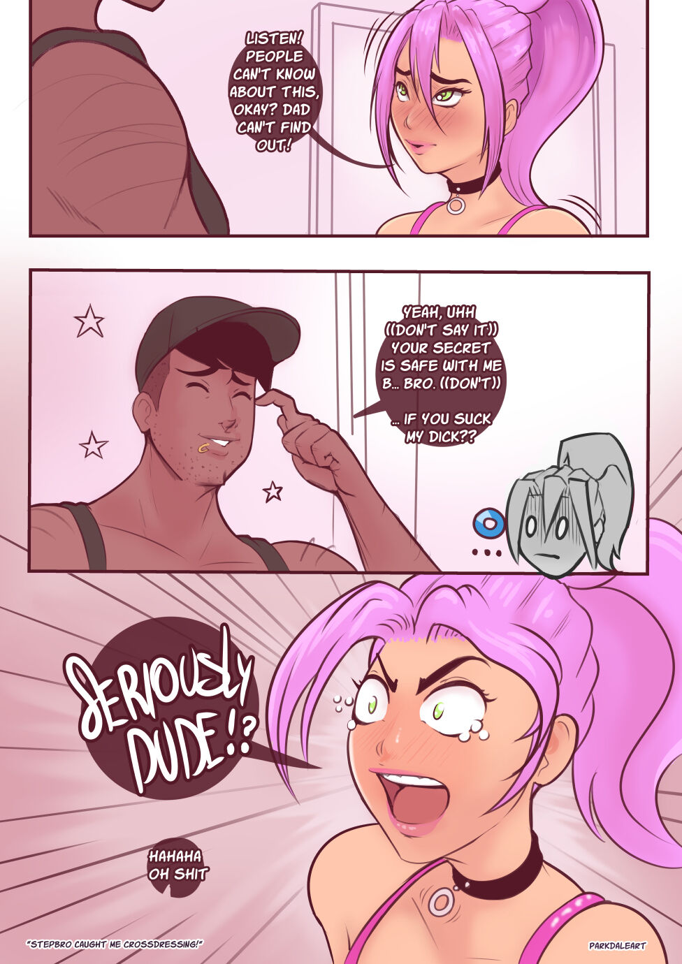 Stepbro Caught Me Crossdressing! - Page 4 - IMHentai