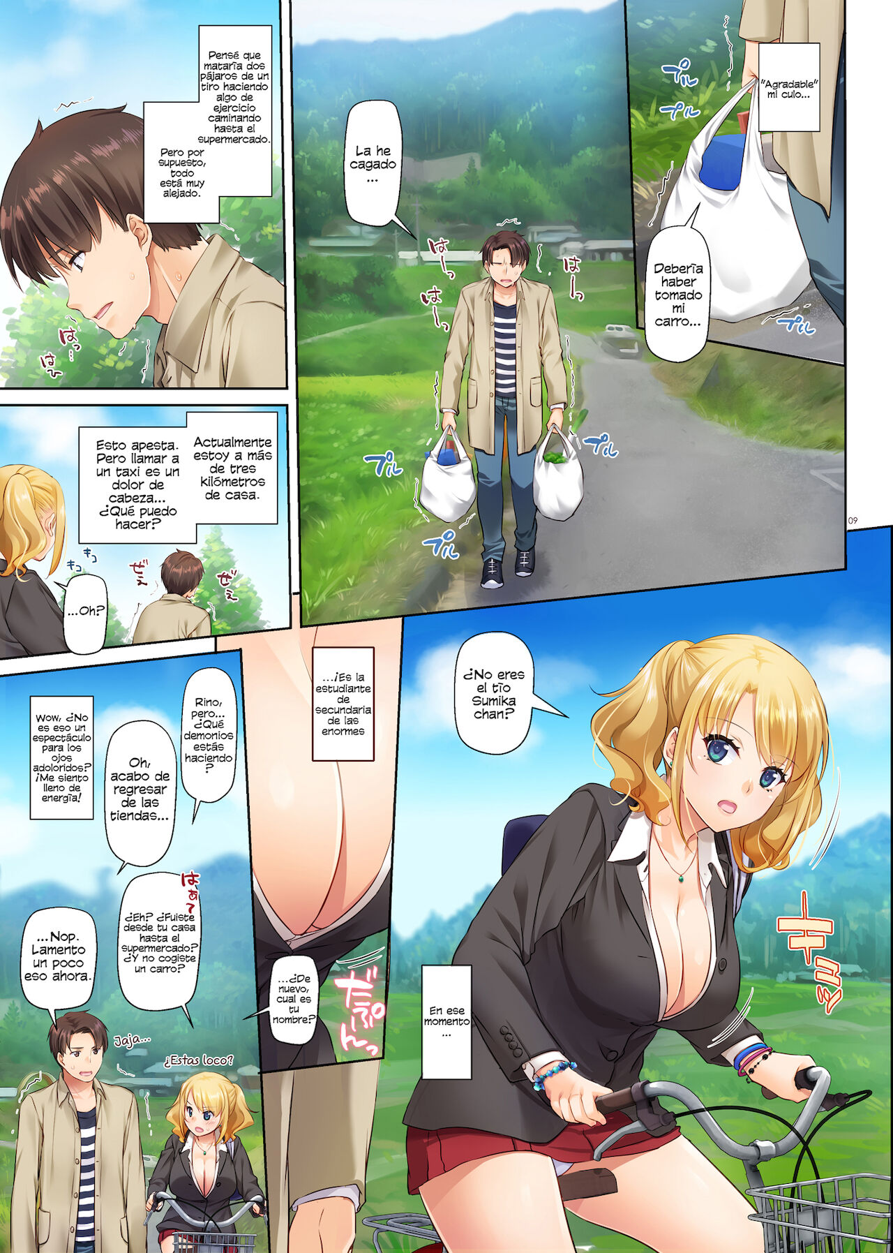 Inaka No Deaikei Gal Wa Kyonyuu Shojo!? | En el Campo las Chicas de la App de Citas Son Vírgenes Tetonas!? DLO-15 page 9 full