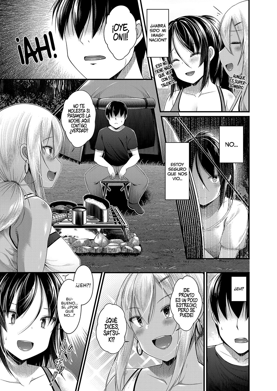 Hitori Camp o Shite itara Kuro Gal JK na Imouto to Imouto no Tomodachi ga Rannyuu shite kita Kekka Kouhen | Cuando estaba acampando solo, mi hermana y su amiga se metieron en mi campamento Parte 2 page 3 full
